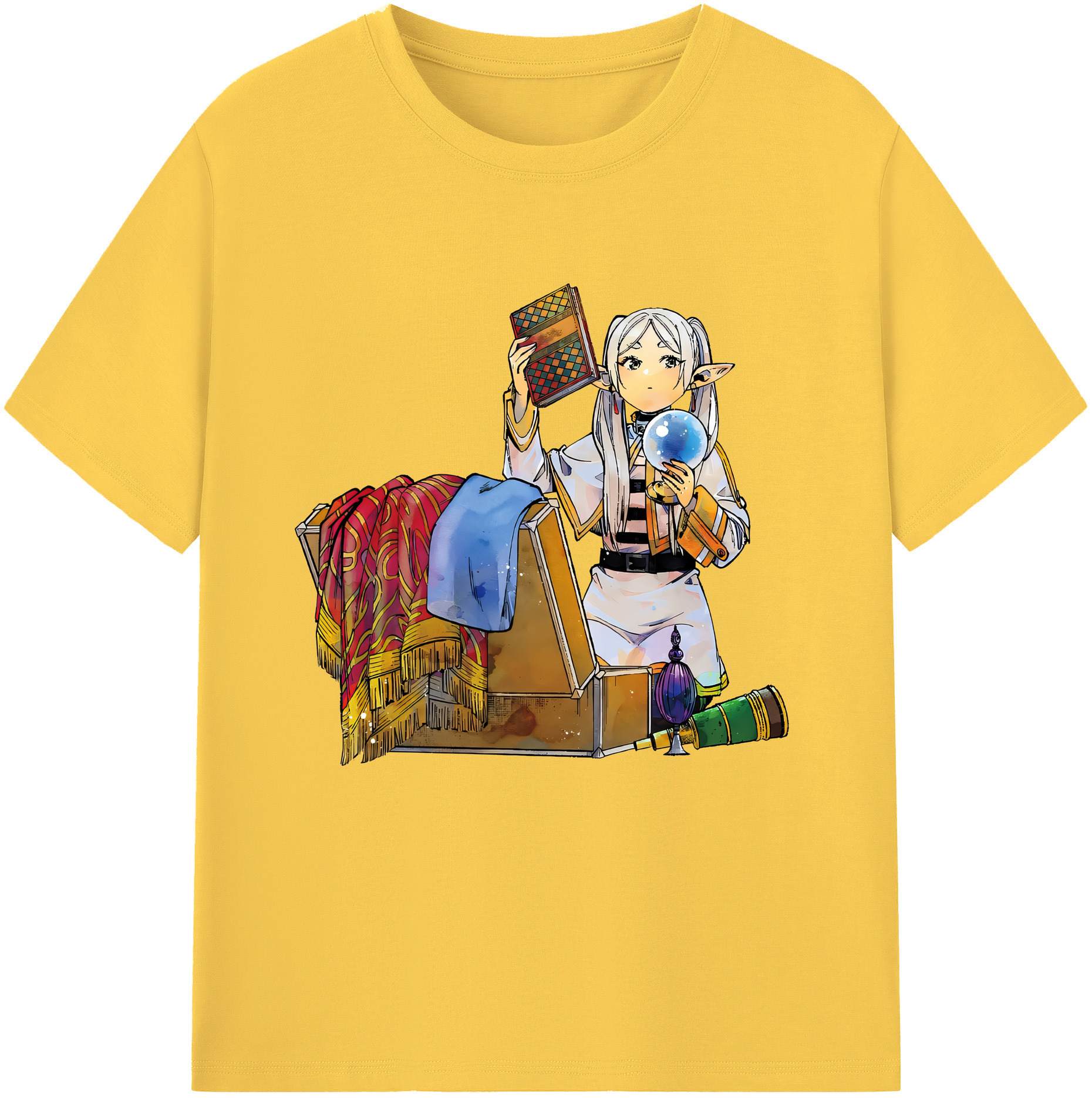 （画像用） 葬送のフリーレン Frieren 綿100％半袖Tシャツ（フロントプリント）