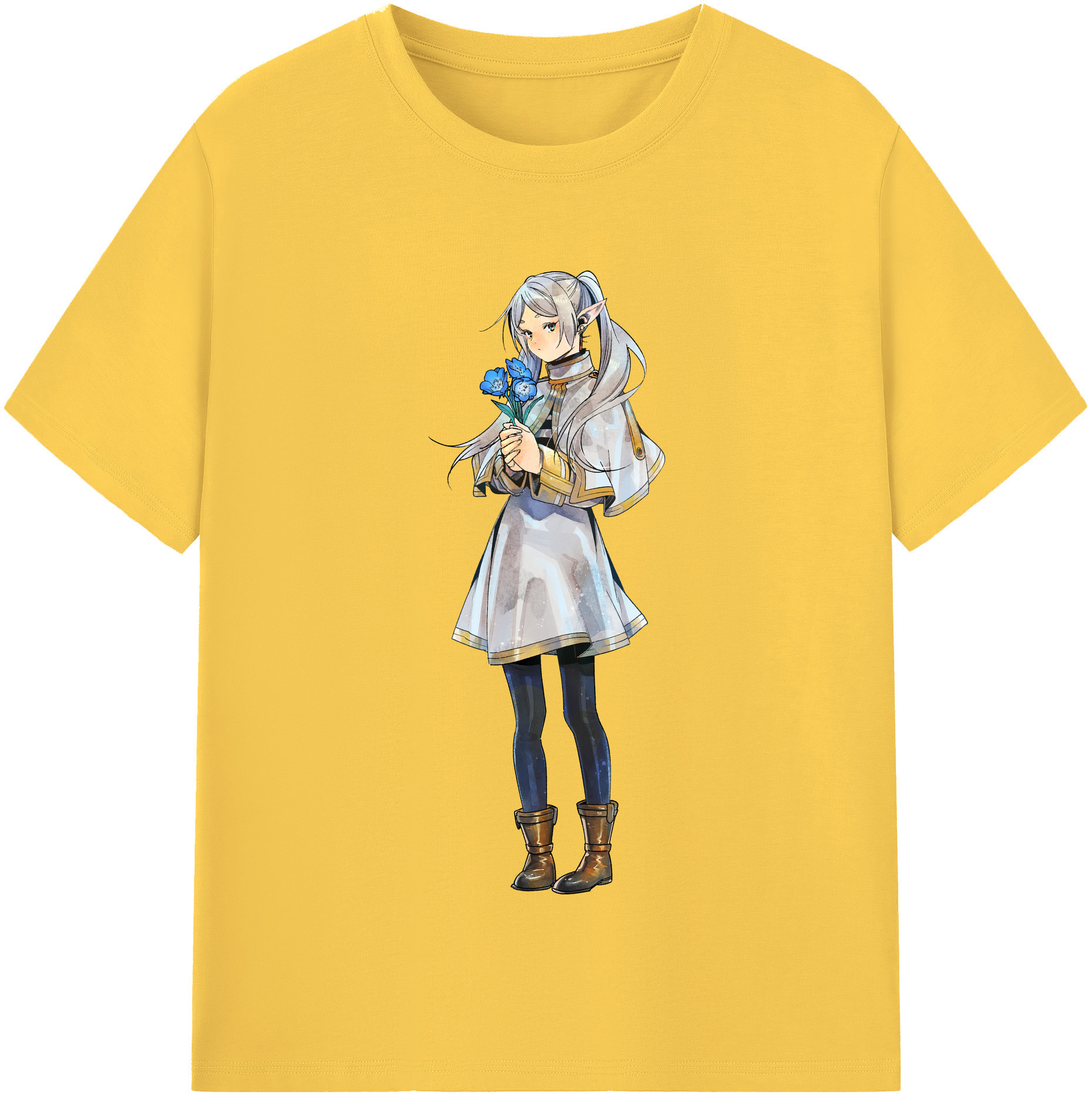 （画像用） 葬送のフリーレン Frieren 綿100％半袖Tシャツ（フロントプリント）