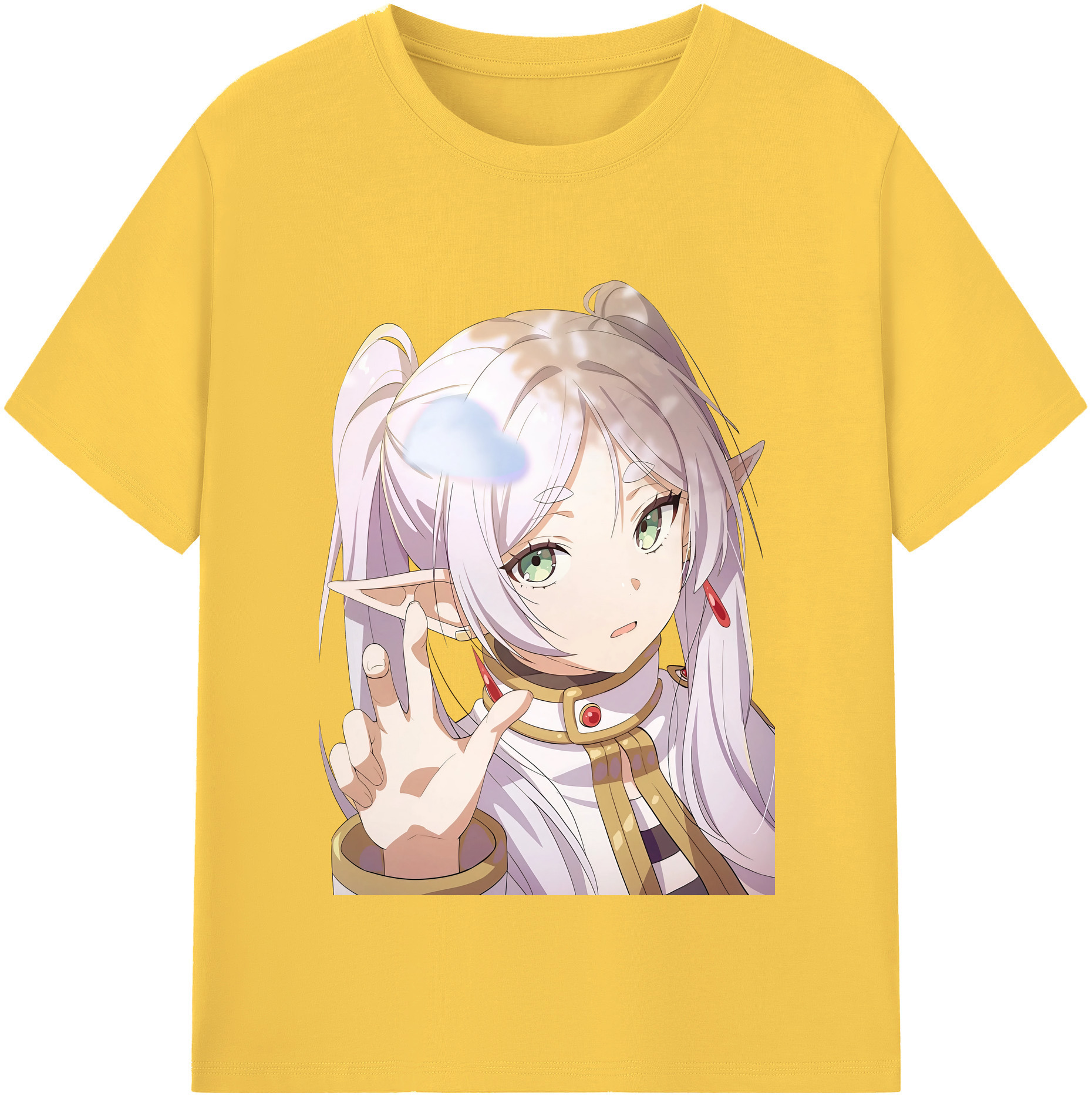 （画像用） 葬送のフリーレン Frieren 綿100％半袖Tシャツ（フロントプリント）