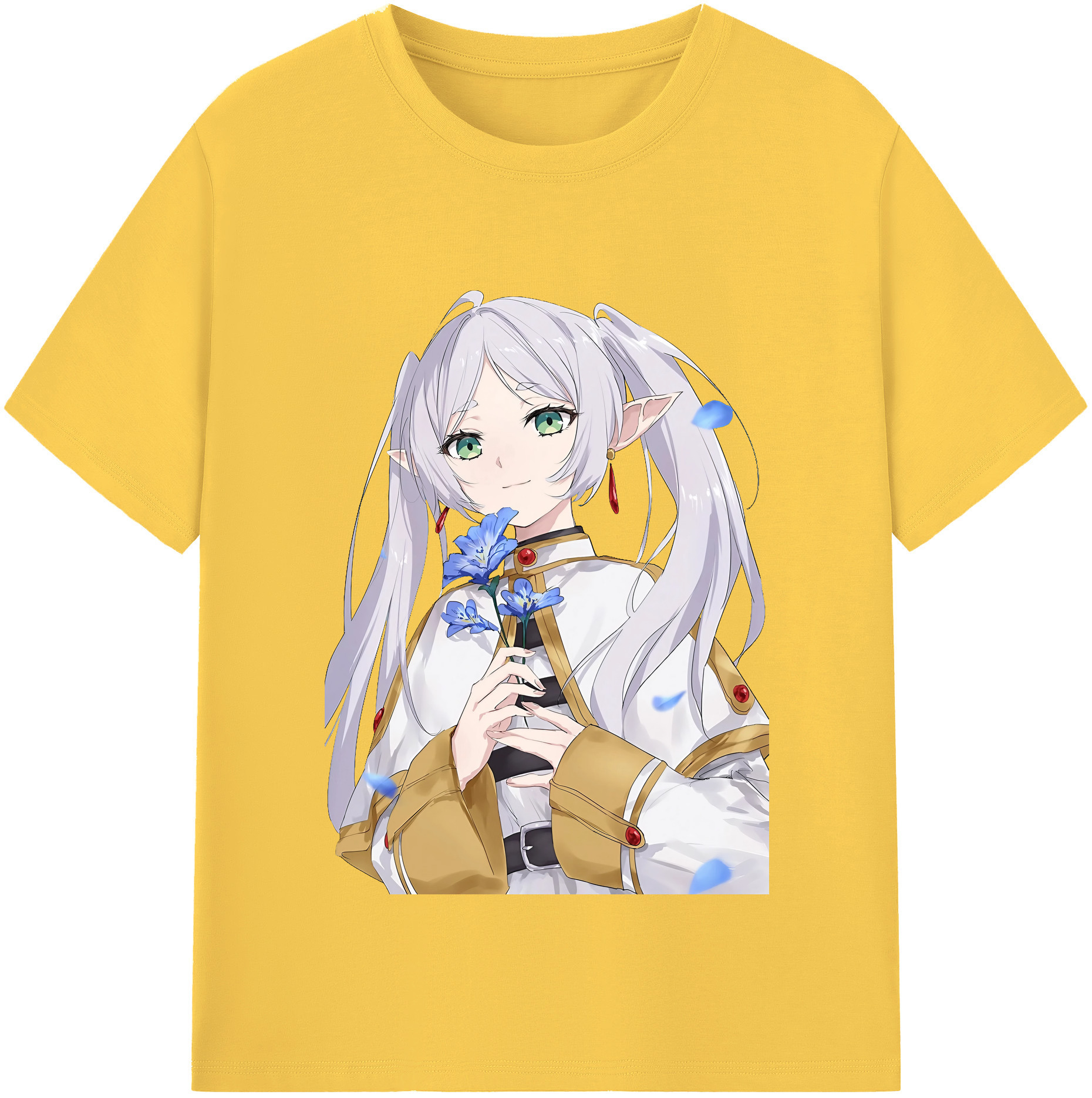（画像用） 葬送のフリーレン Frieren 綿100％半袖Tシャツ（フロントプリント）