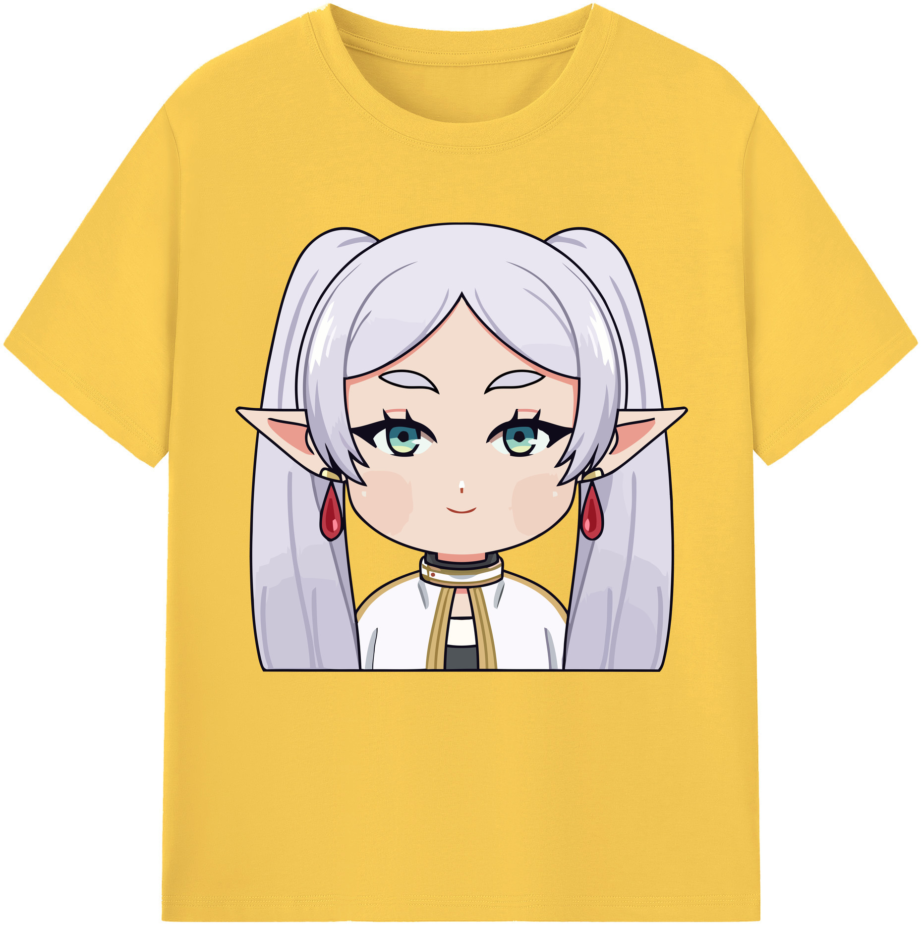 （画像用） 葬送のフリーレン Frieren 綿100％半袖Tシャツ（フロントプリント）