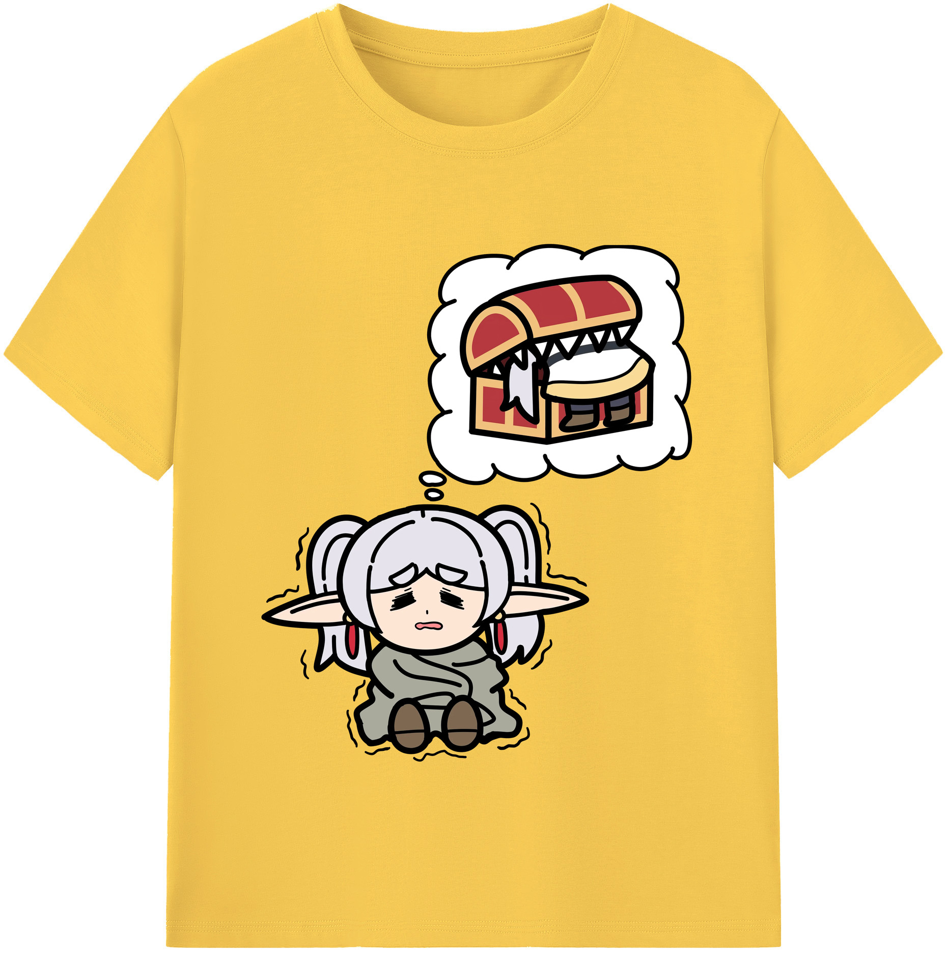 （画像用） 葬送のフリーレン Frieren 綿100％半袖Tシャツ（フロントプリント）