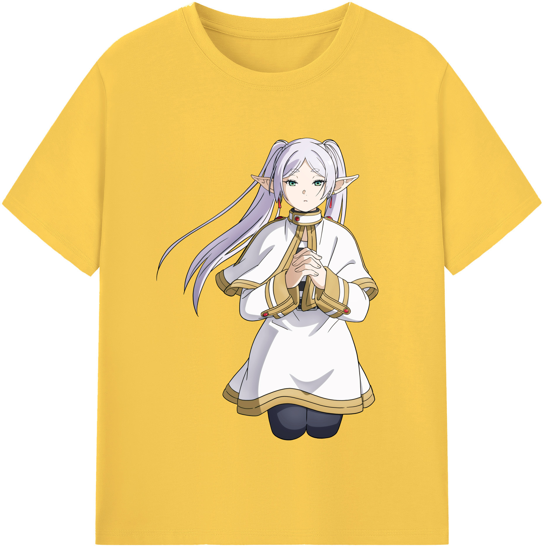 （画像用） 葬送のフリーレン Frieren 綿100％半袖Tシャツ（フロントプリント）