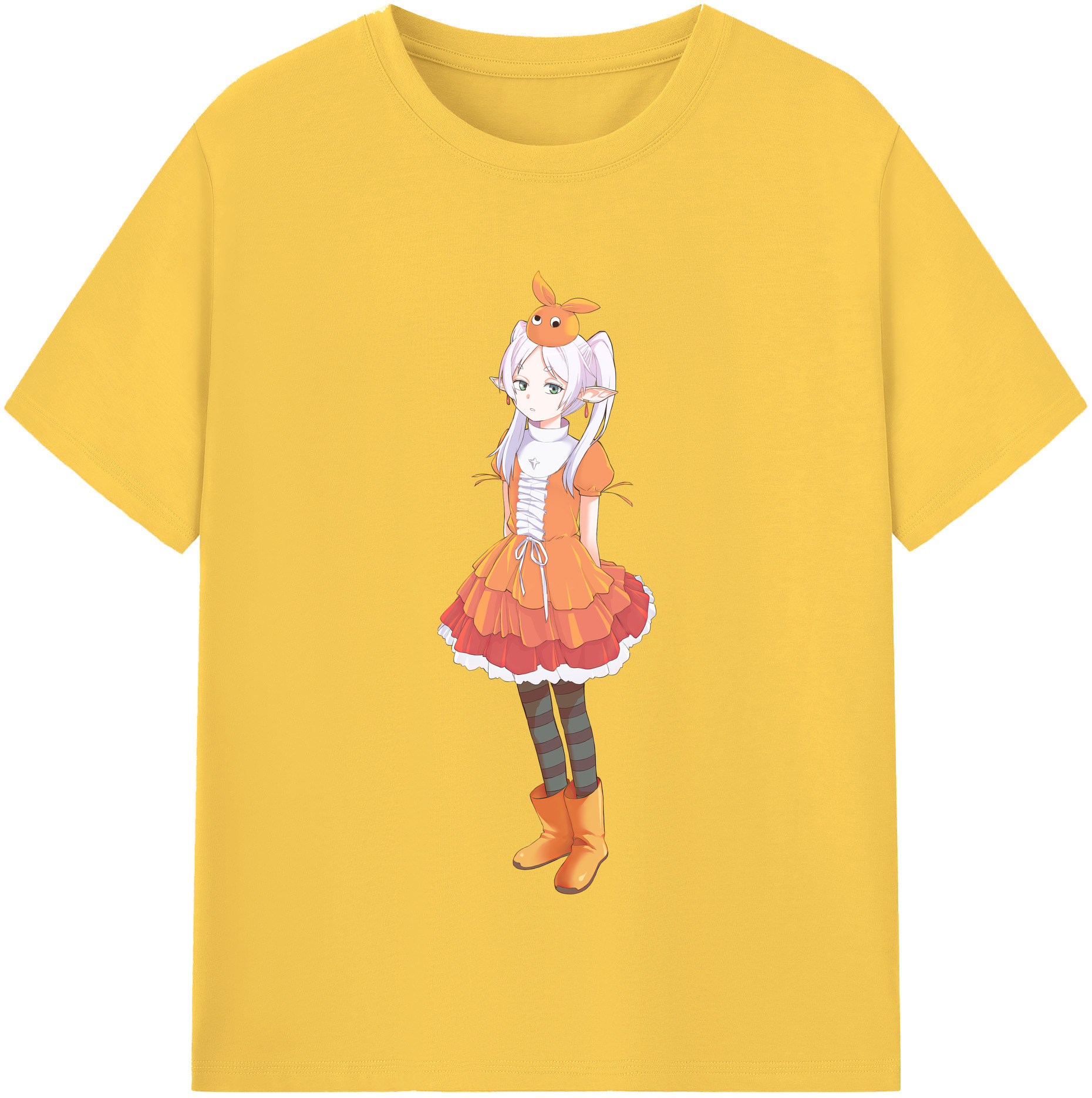 （画像用） 葬送のフリーレン Frieren 綿100％半袖Tシャツ（フロントプリント）