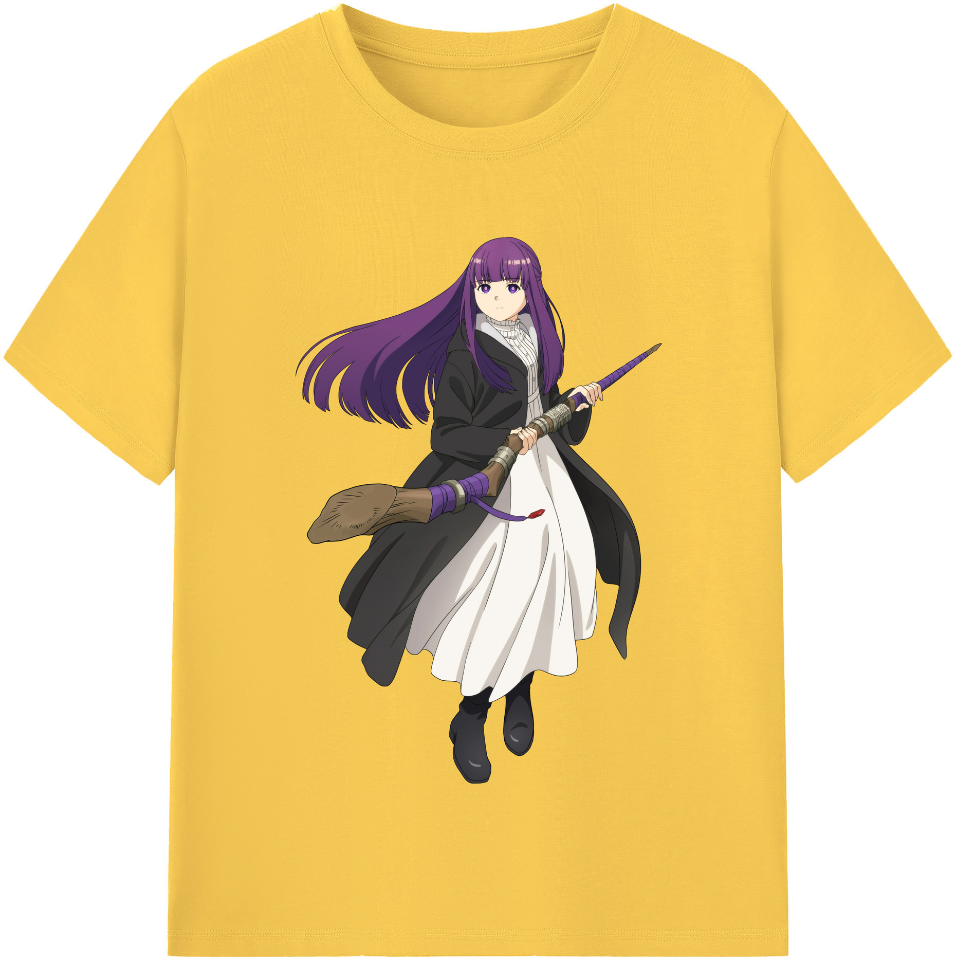 （画像用） 葬送のフリーレン Frieren 綿100％半袖Tシャツ（フロントプリント）