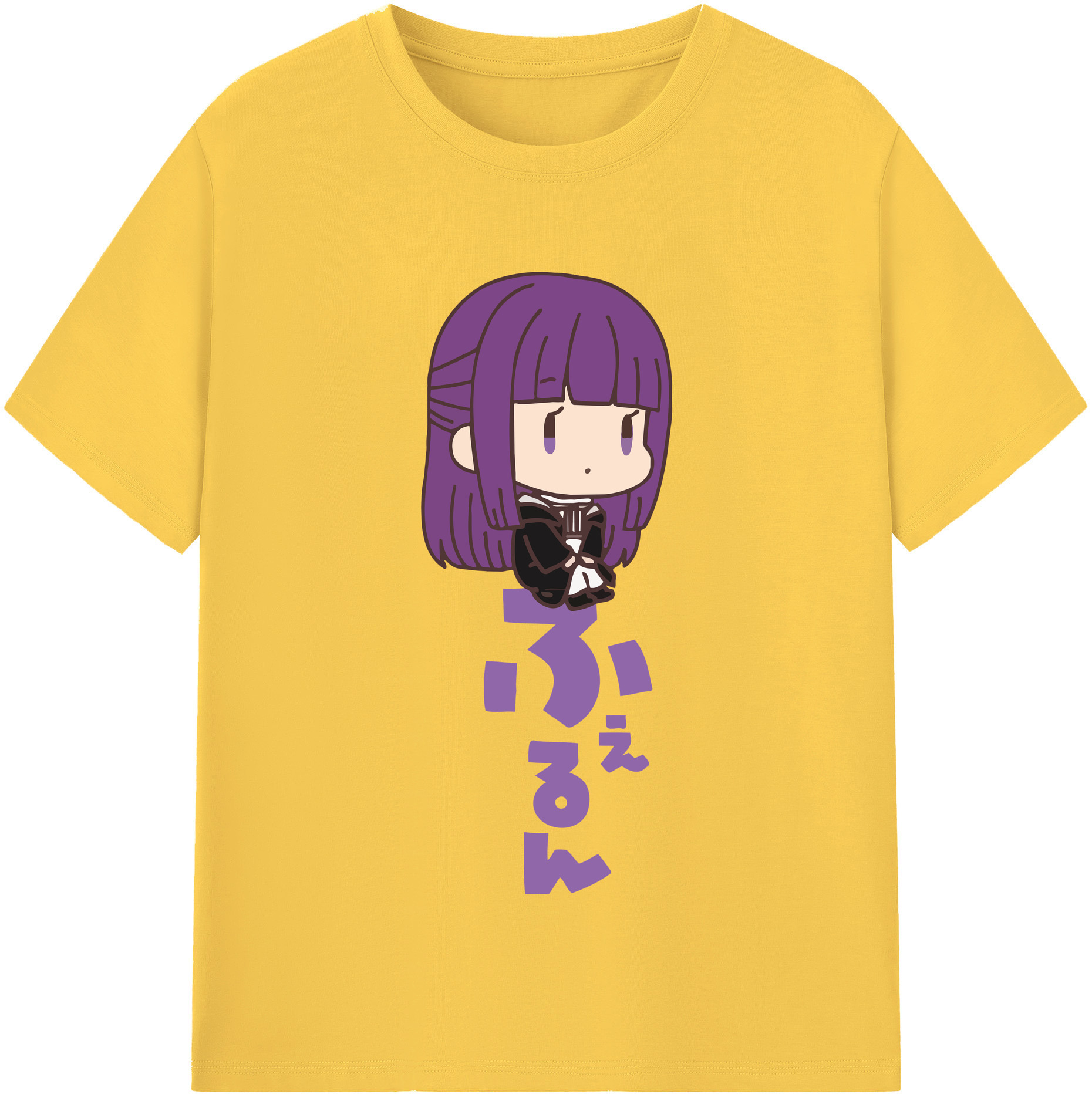 （画像用） 葬送のフリーレン Frieren 綿100％半袖Tシャツ（フロントプリント）