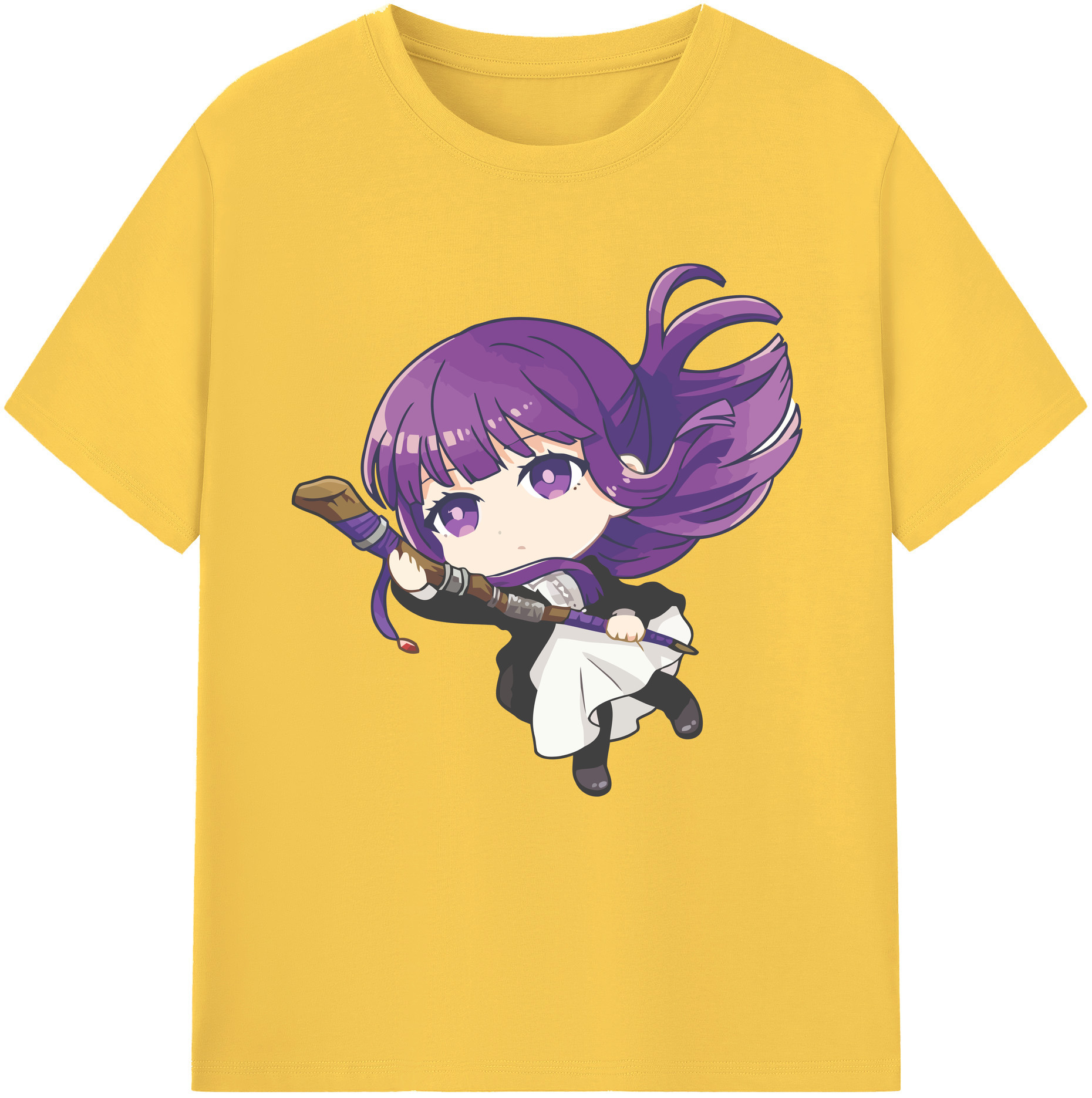 （画像用） 葬送のフリーレン Frieren 綿100％半袖Tシャツ（フロントプリント）