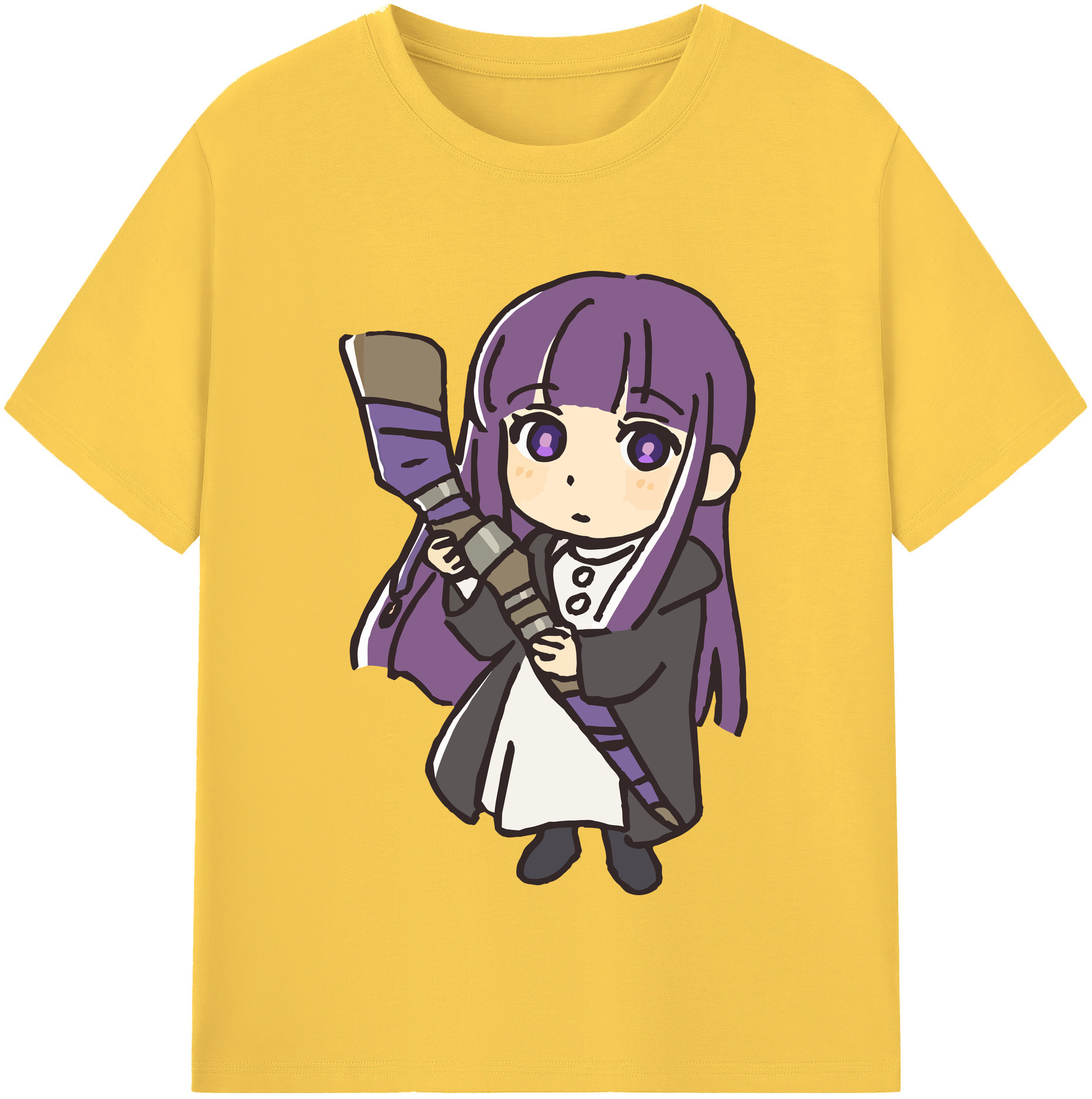 （画像用） 葬送のフリーレン Frieren 綿100％半袖Tシャツ（フロントプリント）