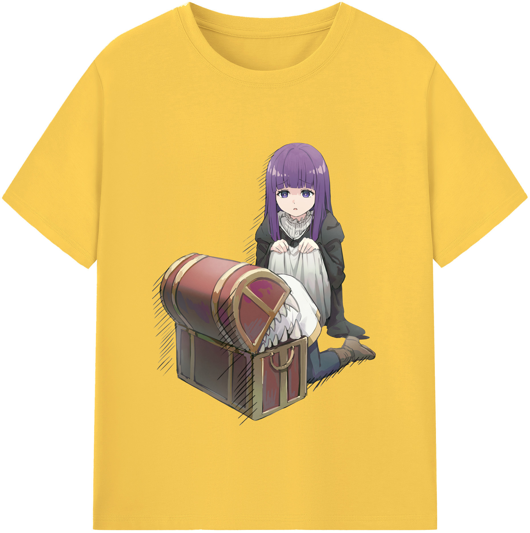 （画像用） 葬送のフリーレン Frieren 綿100％半袖Tシャツ（フロントプリント）
