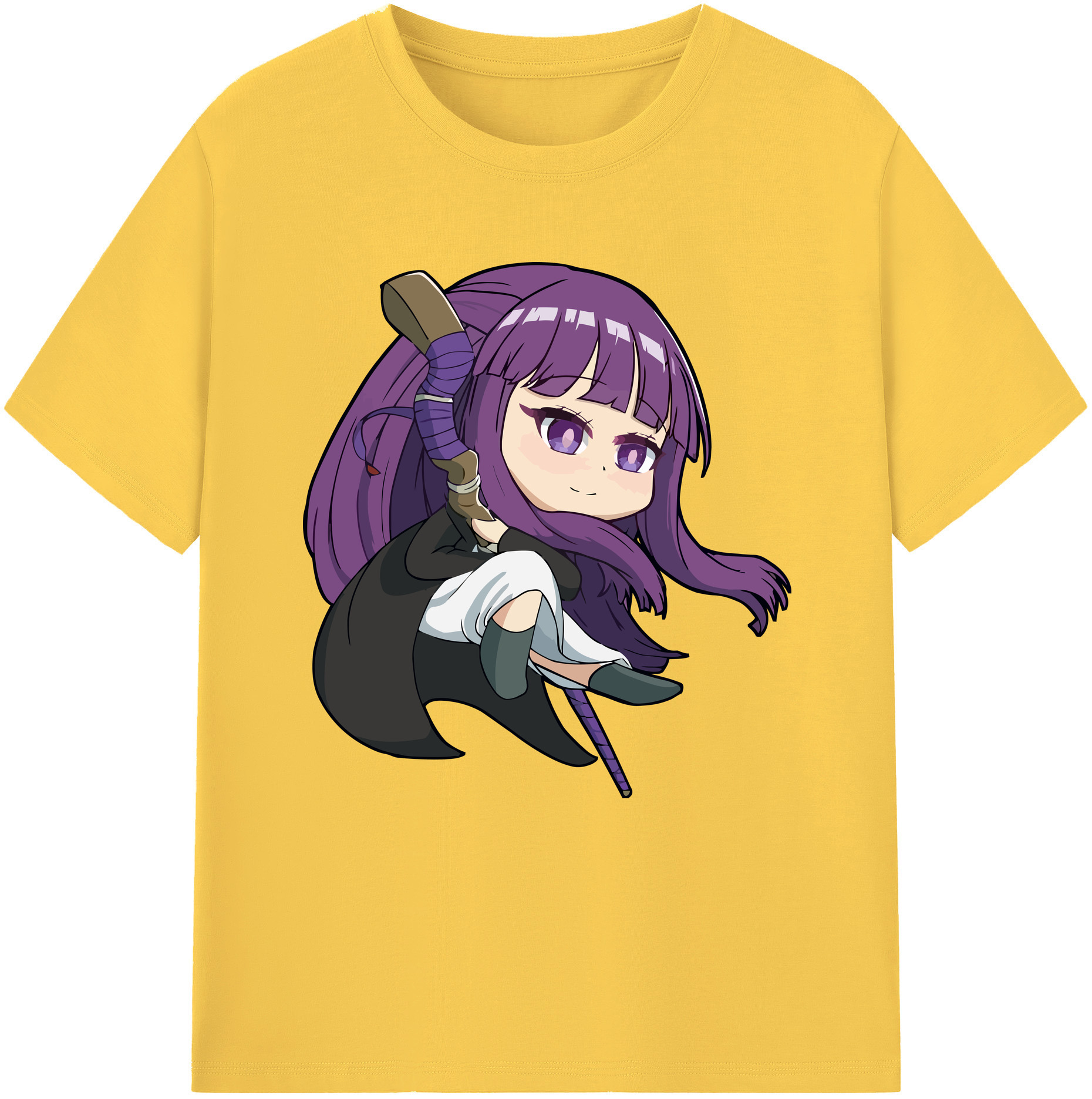 （画像用） 葬送のフリーレン Frieren 綿100％半袖Tシャツ（フロントプリント）
