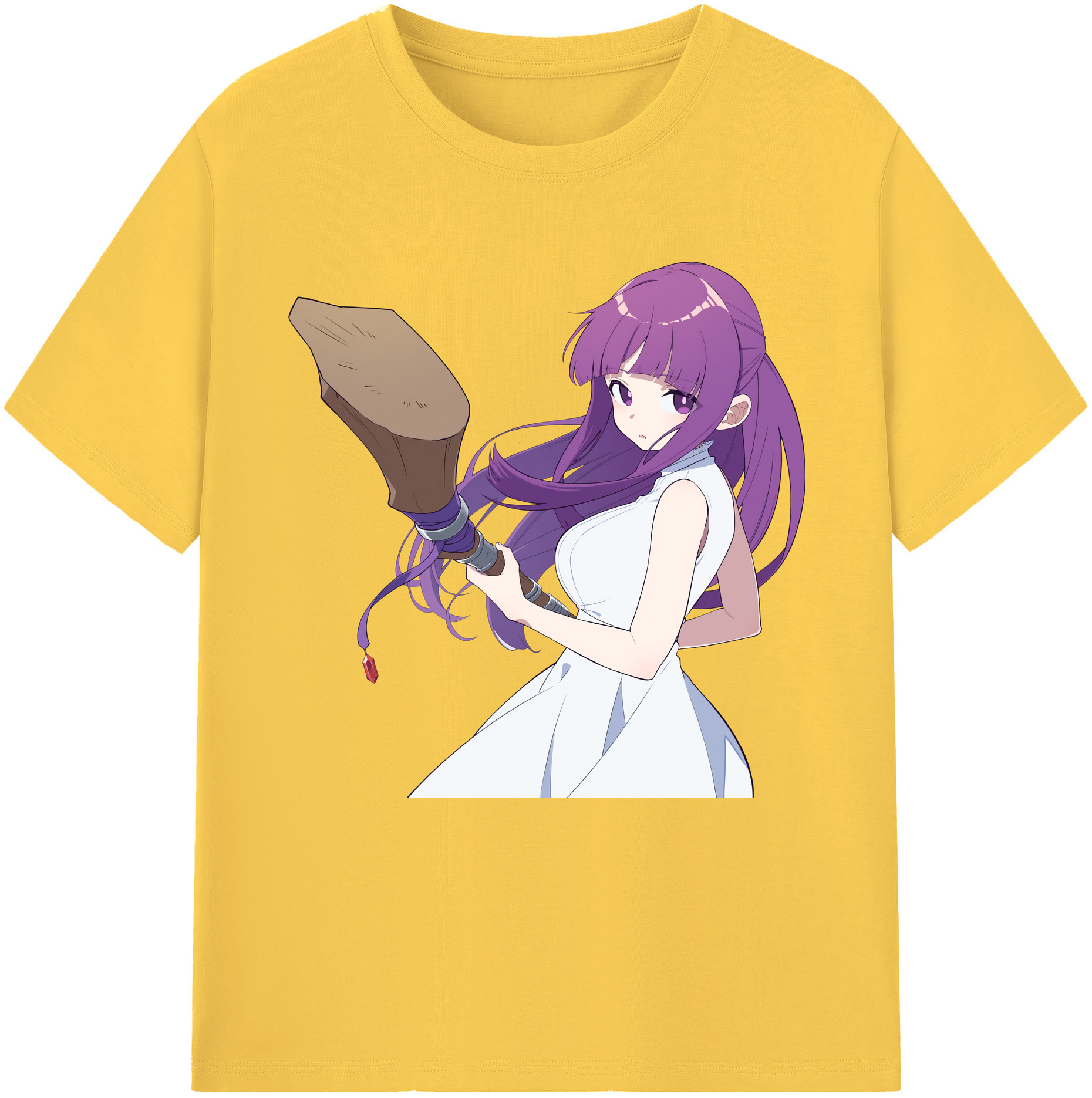 （画像用） 葬送のフリーレン Frieren 綿100％半袖Tシャツ（フロントプリント）