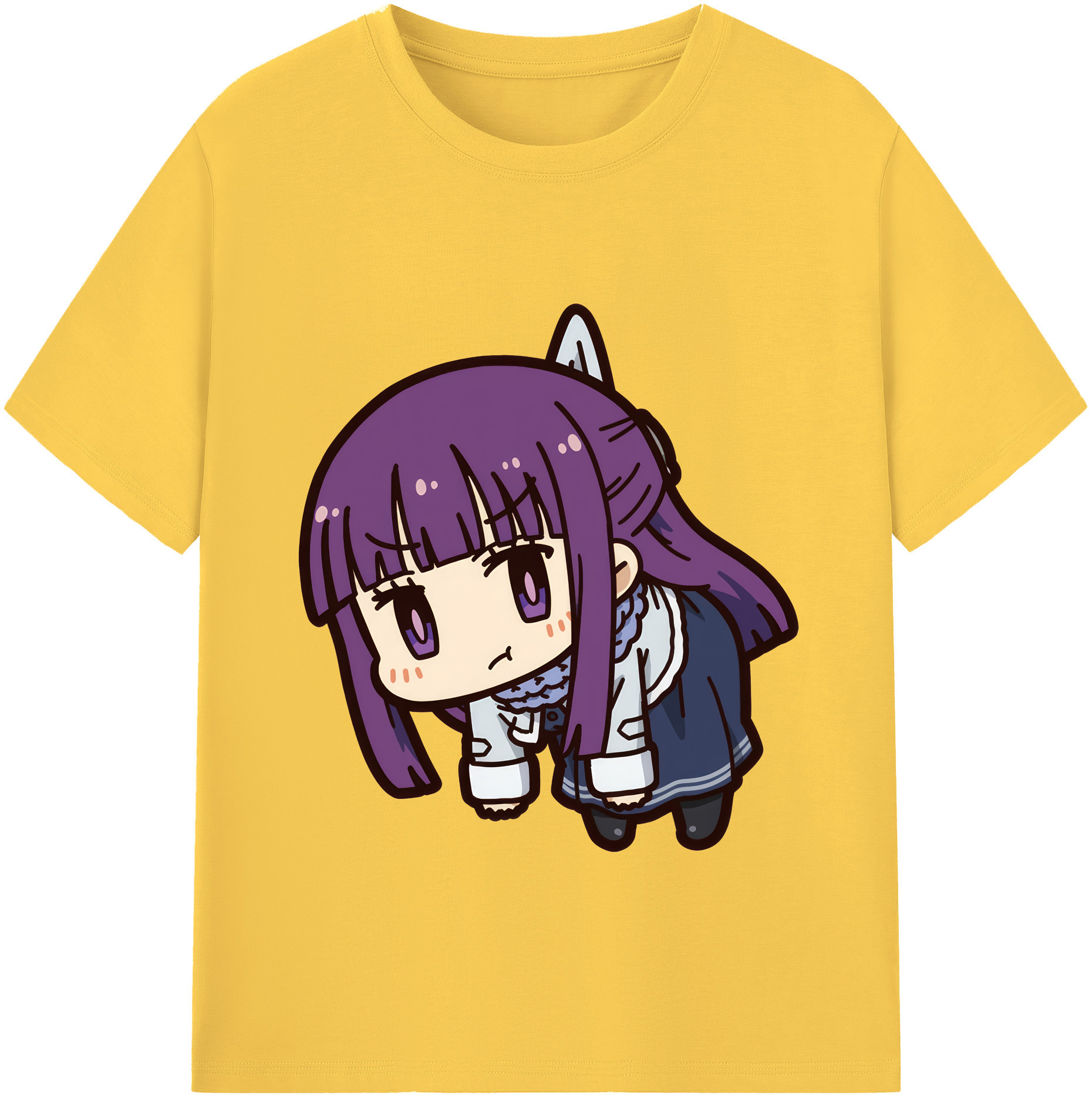 （画像用） 葬送のフリーレン Frieren 綿100％半袖Tシャツ（フロントプリント）