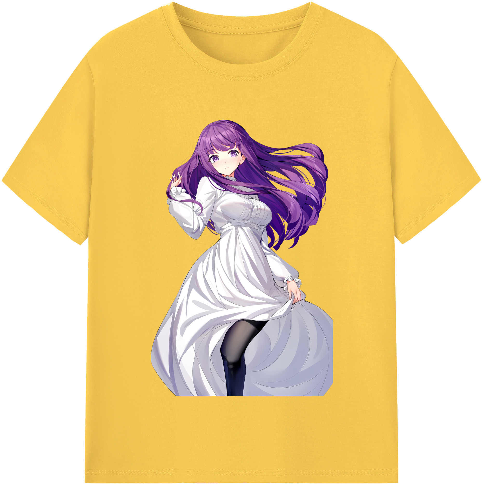 （画像用） 葬送のフリーレン Frieren 綿100％半袖Tシャツ（フロントプリント）