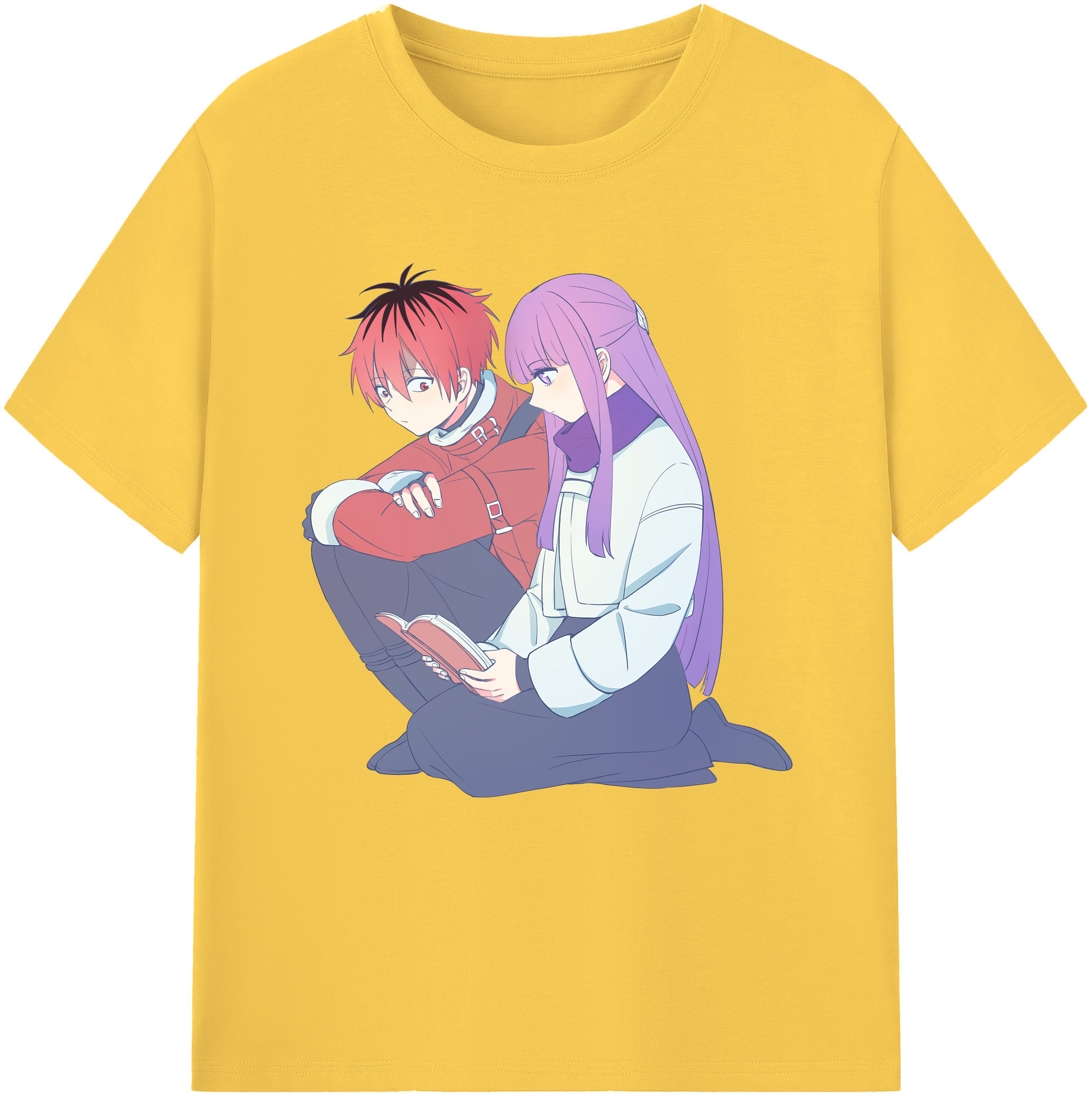 （画像用） 葬送のフリーレン Frieren 綿100％半袖Tシャツ（フロントプリント）