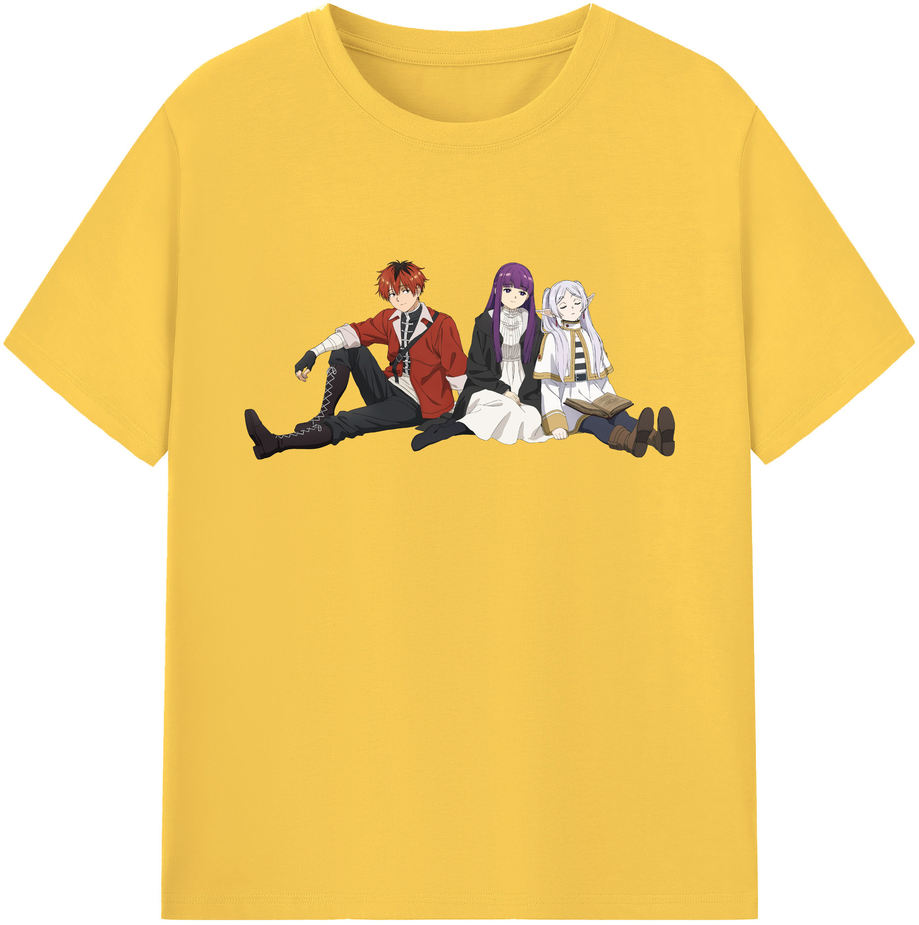 （画像用） 葬送のフリーレン Frieren 綿100％半袖Tシャツ（フロントプリント）