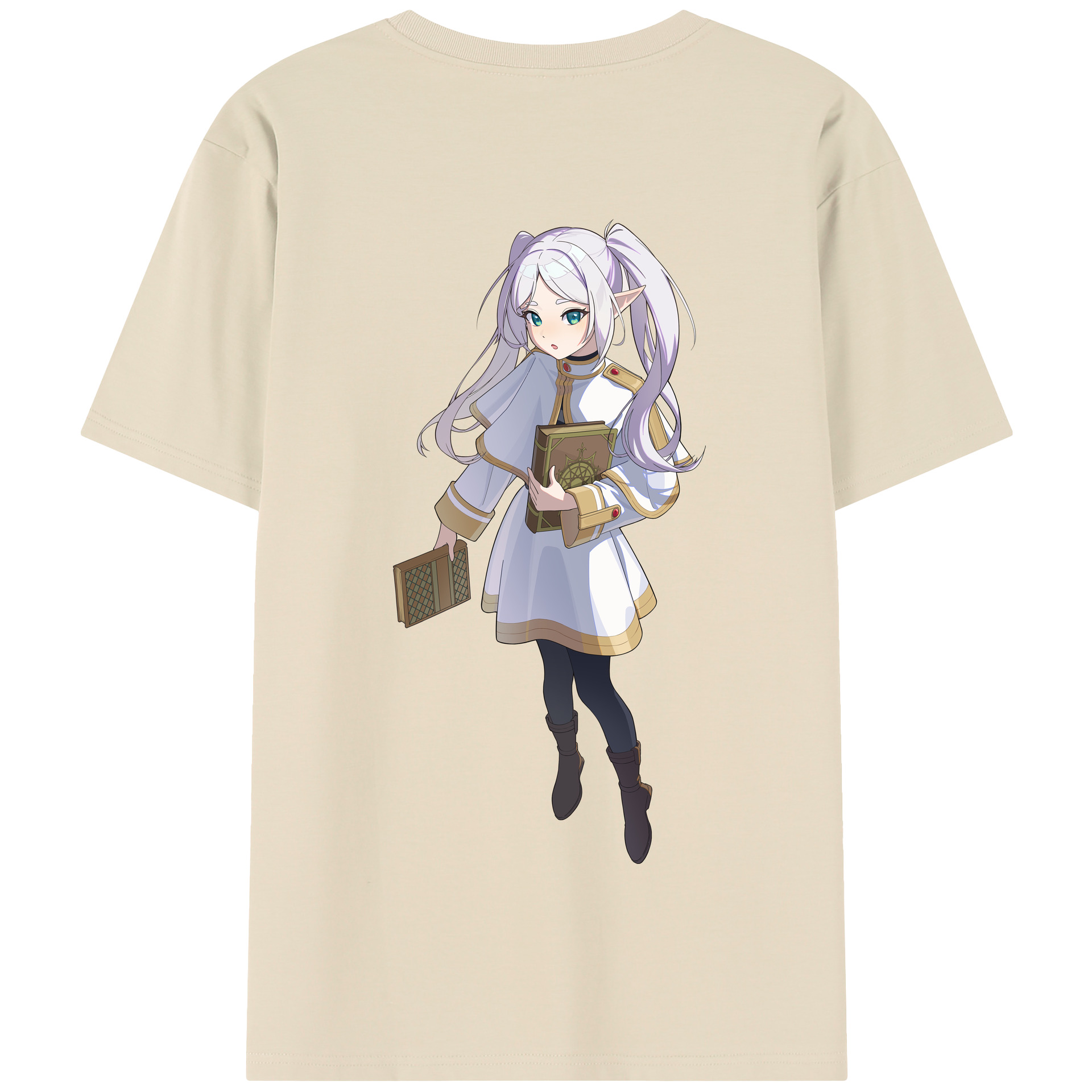 （画像用） 葬送のフリーレン Frieren 綿100％半袖Tシャツ（背面プリント）