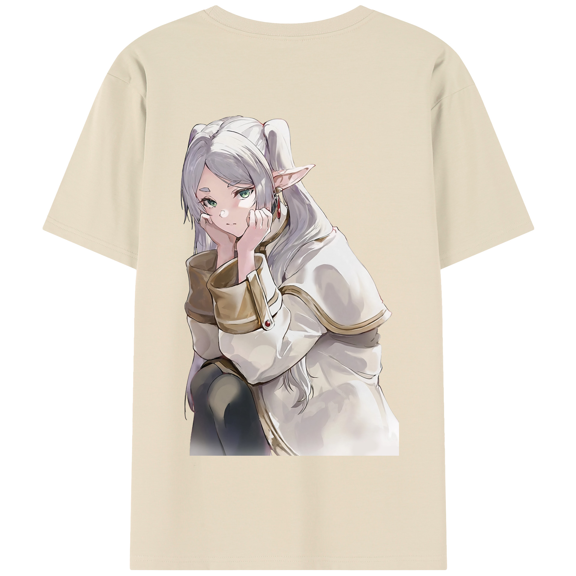 （画像用） 葬送のフリーレン Frieren 綿100％半袖Tシャツ（背面プリント）