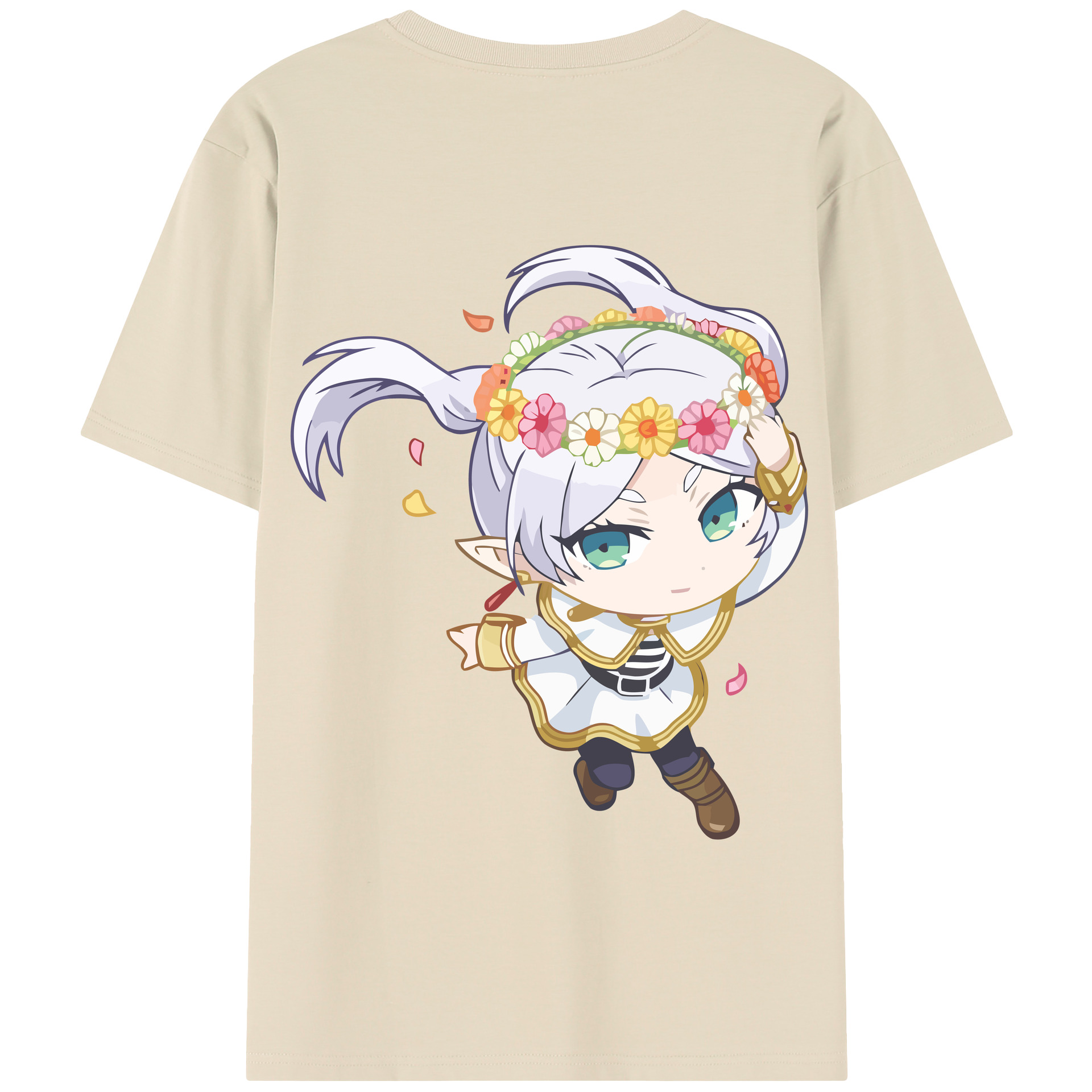 （画像用） 葬送のフリーレン Frieren 綿100％半袖Tシャツ（背面プリント）