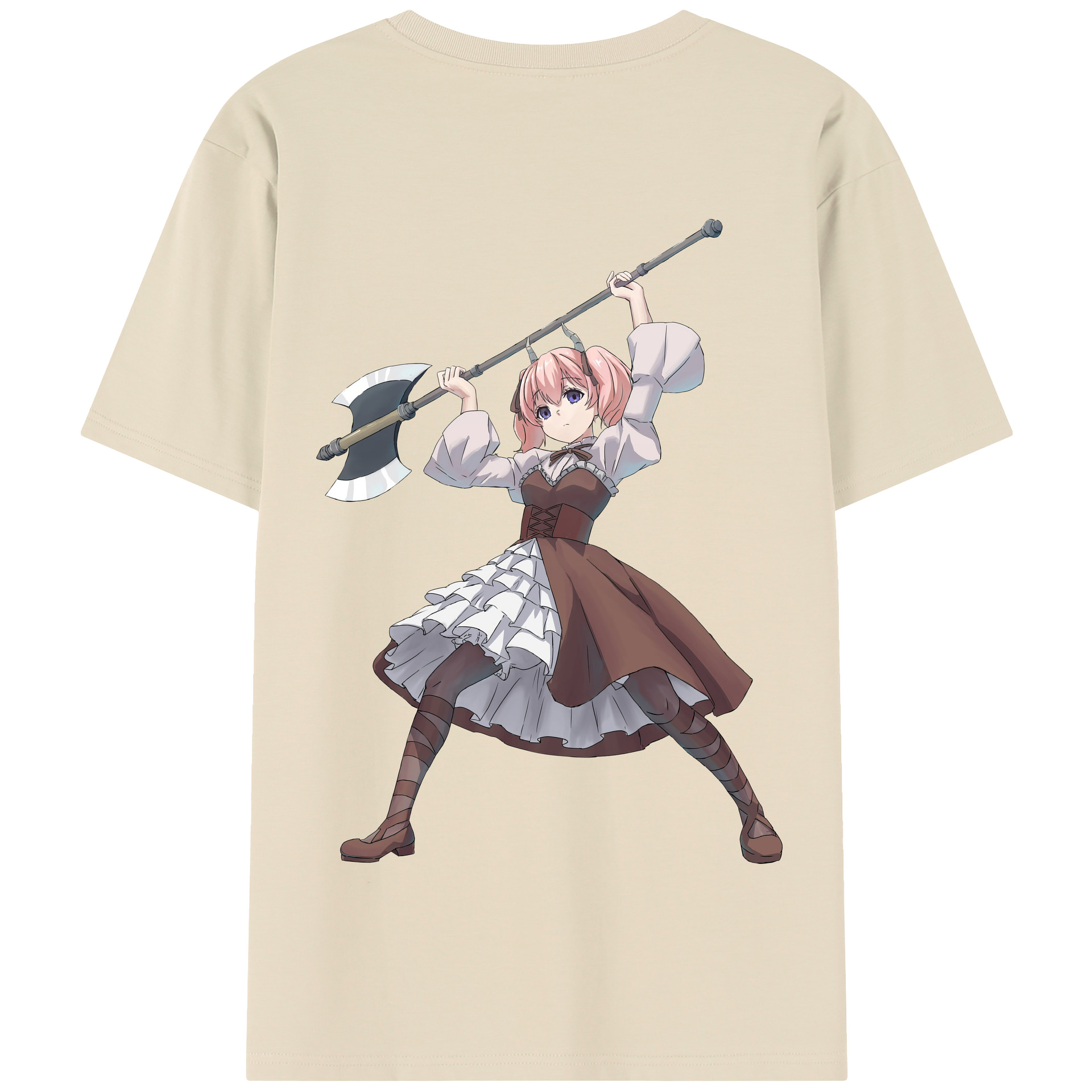（画像用） 葬送のフリーレン Frieren 綿100％半袖Tシャツ（背面プリント）