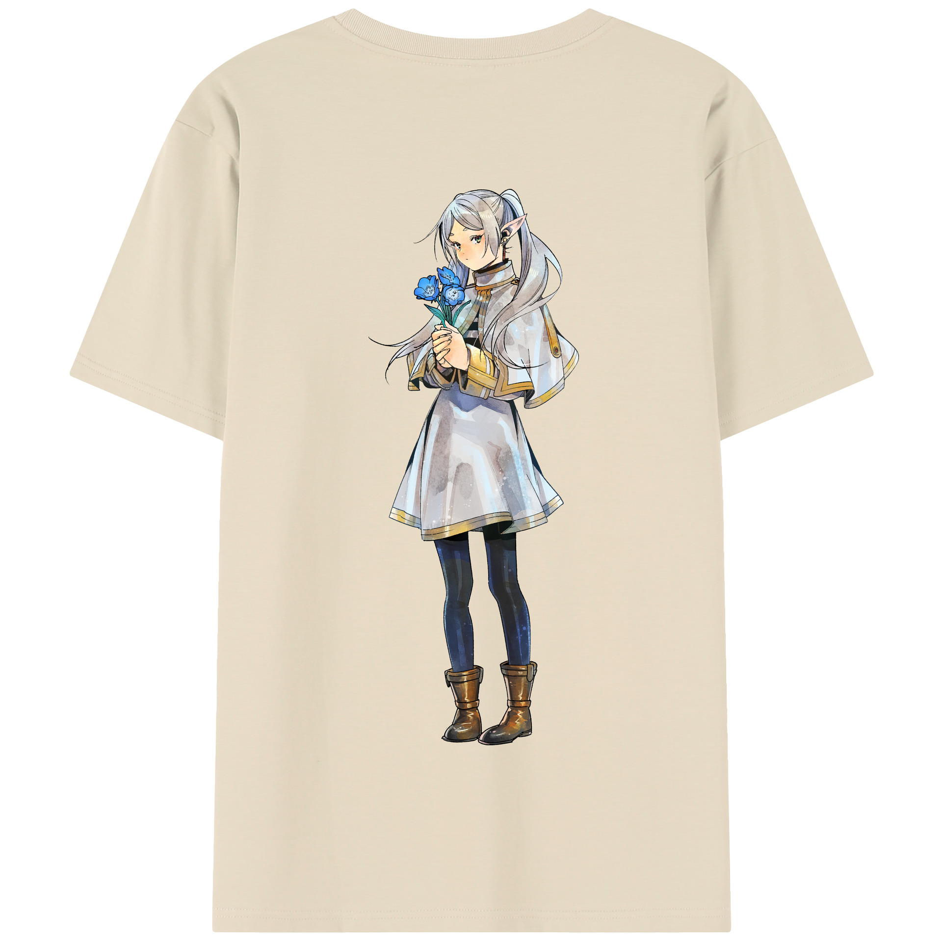 （画像用） 葬送のフリーレン Frieren 綿100％半袖Tシャツ（背面プリント）