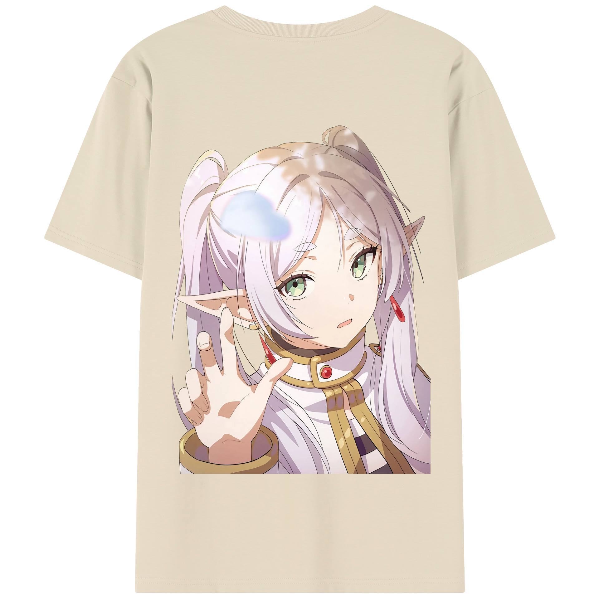 （画像用） 葬送のフリーレン Frieren 綿100％半袖Tシャツ（背面プリント）