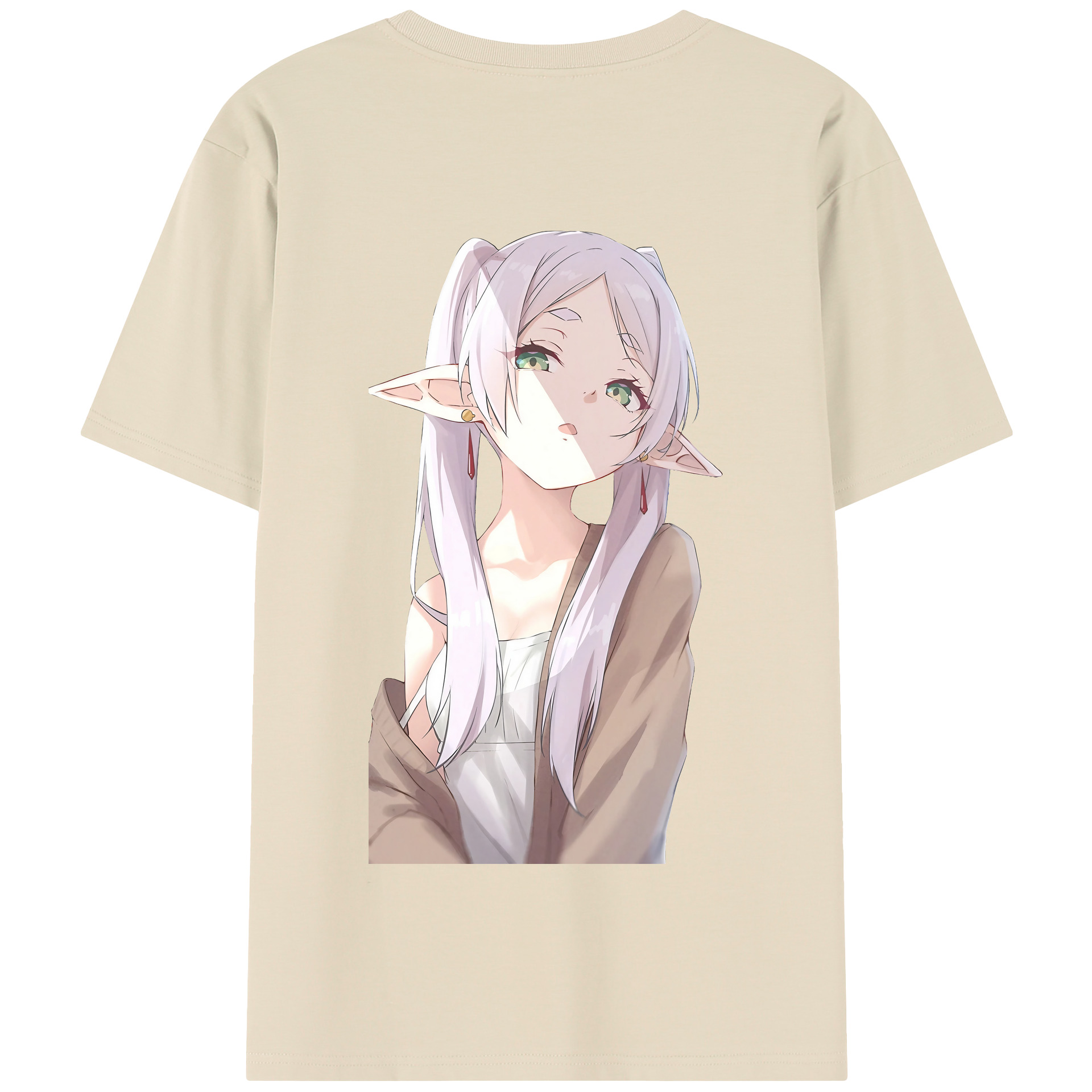 （画像用） 葬送のフリーレン Frieren 綿100％半袖Tシャツ（背面プリント）