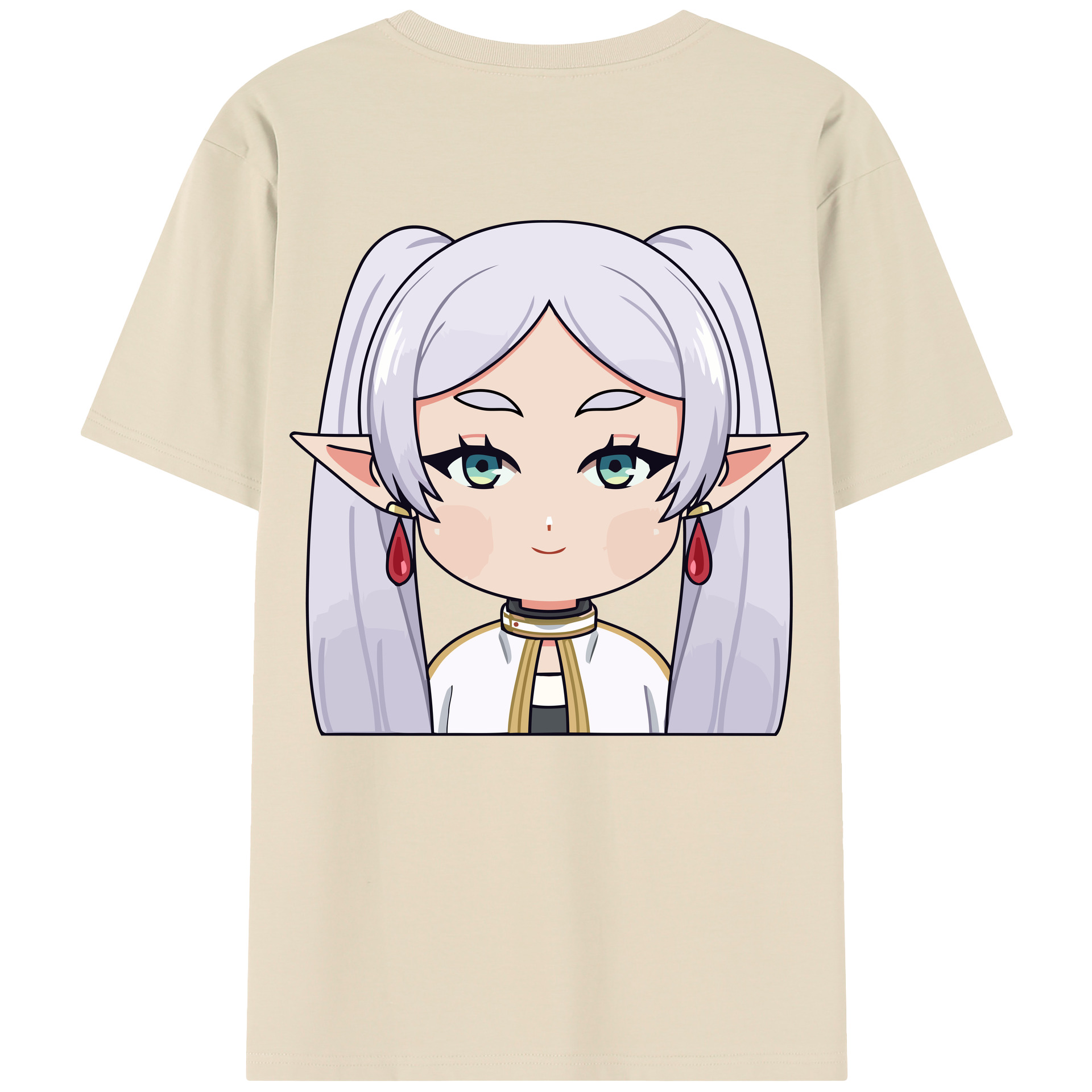 （画像用） 葬送のフリーレン Frieren 綿100％半袖Tシャツ（背面プリント）