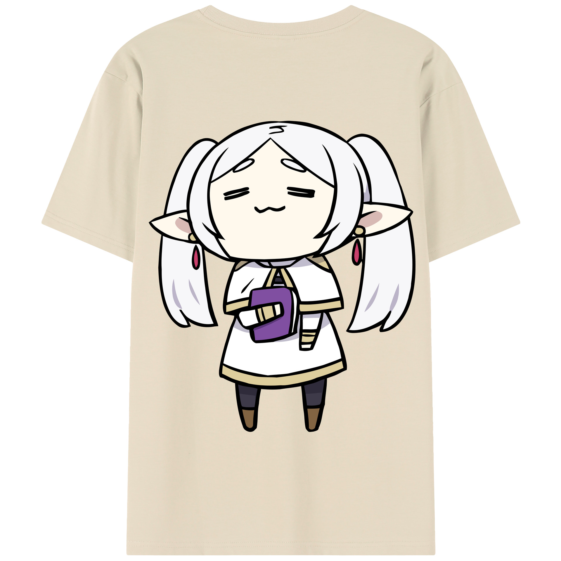 （画像用） 葬送のフリーレン Frieren 綿100％半袖Tシャツ（背面プリント）