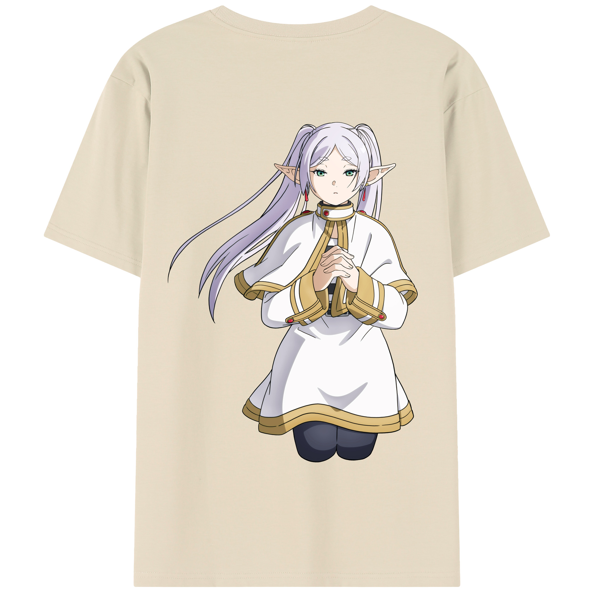 （画像用） 葬送のフリーレン Frieren 綿100％半袖Tシャツ（背面プリント）