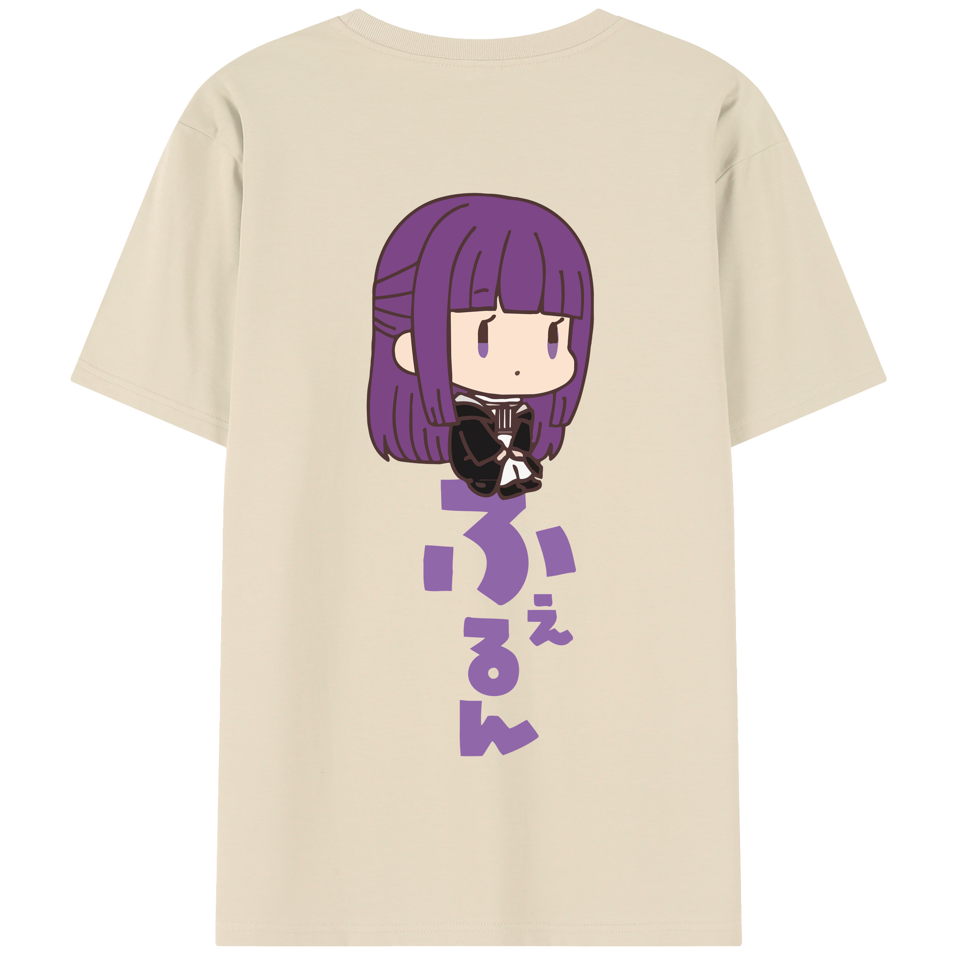 （画像用） 葬送のフリーレン Frieren 綿100％半袖Tシャツ（背面プリント）