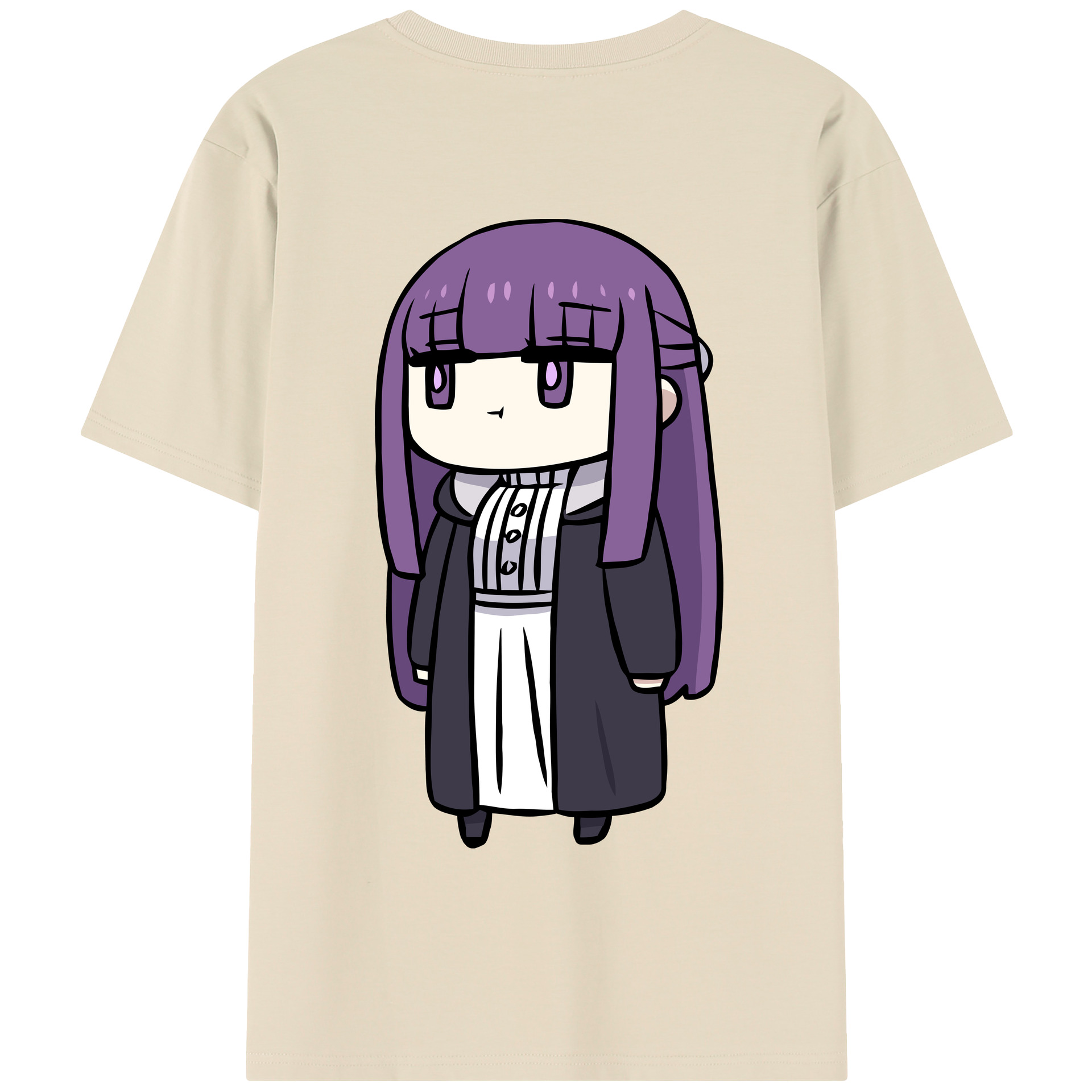 （画像用） 葬送のフリーレン Frieren 綿100％半袖Tシャツ（背面プリント）