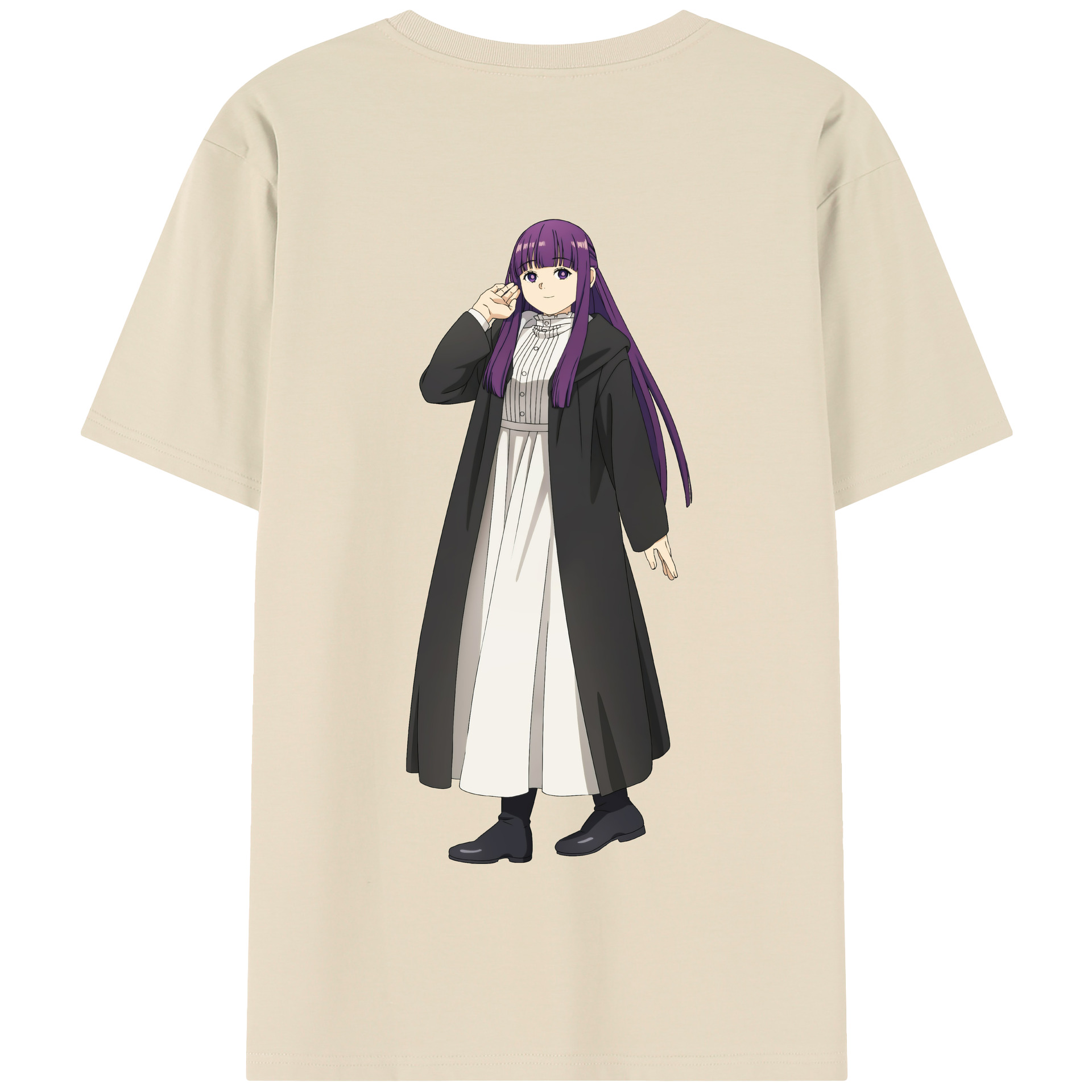 （画像用） 葬送のフリーレン Frieren 綿100％半袖Tシャツ（背面プリント）