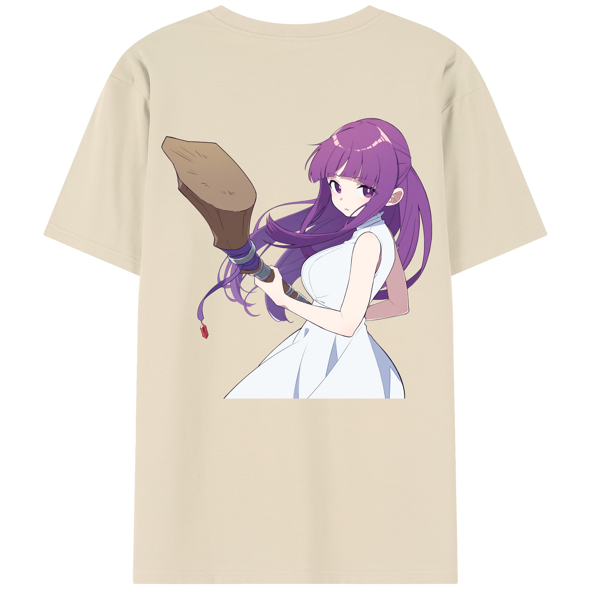 （画像用） 葬送のフリーレン Frieren 綿100％半袖Tシャツ（背面プリント）