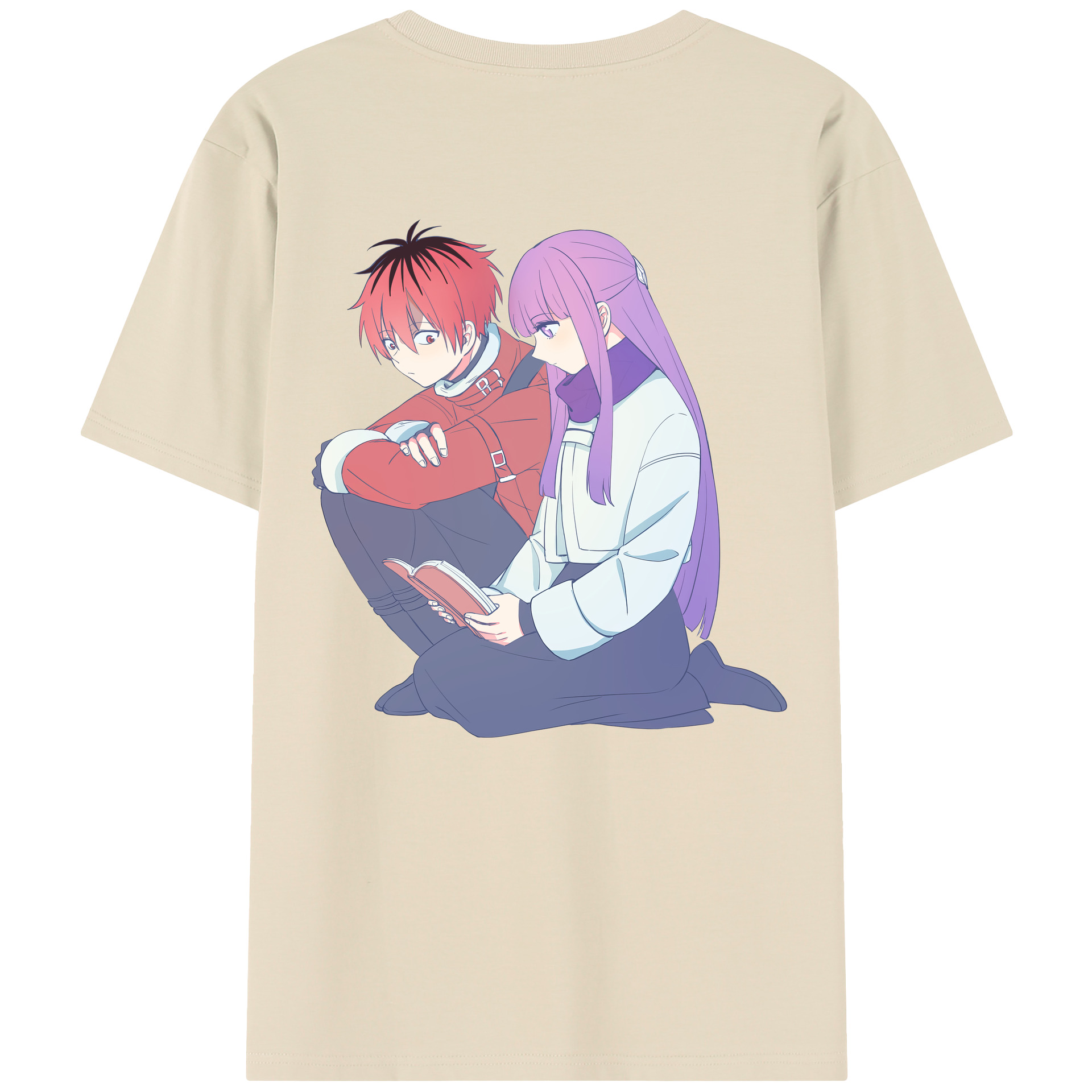 （画像用） 葬送のフリーレン Frieren 綿100％半袖Tシャツ（背面プリント）