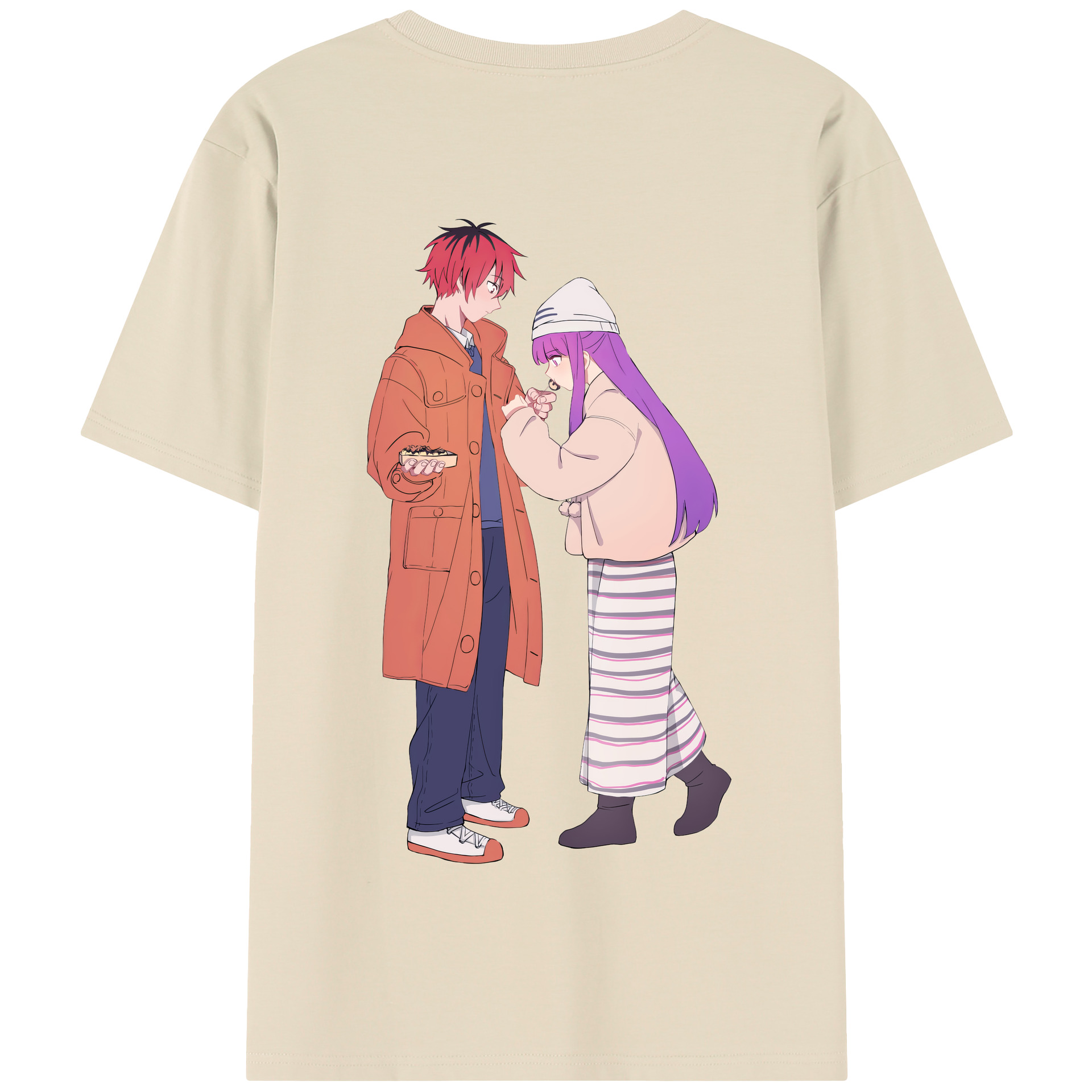 （画像用） 葬送のフリーレン Frieren 綿100％半袖Tシャツ（背面プリント）