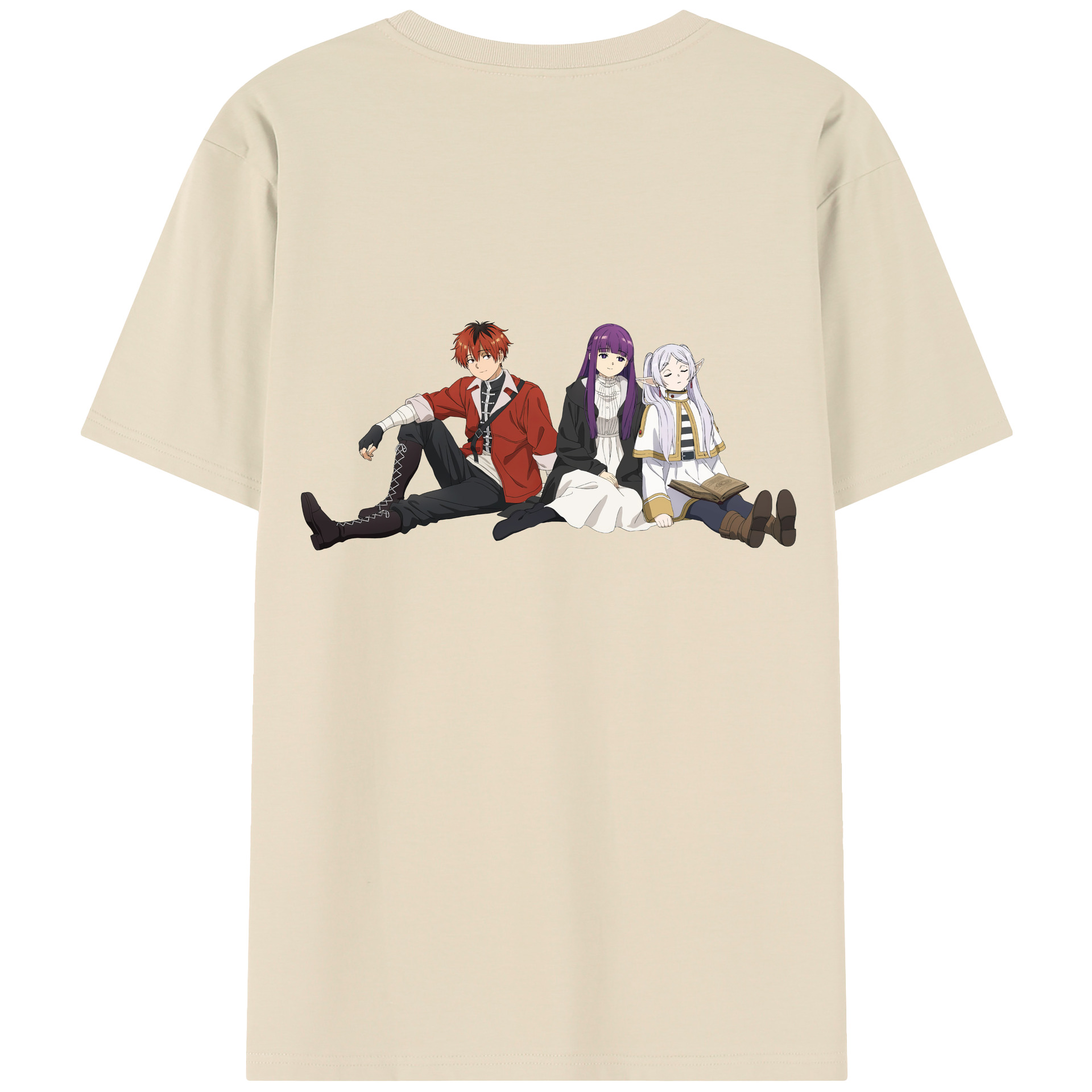 （画像用） 葬送のフリーレン Frieren 綿100％半袖Tシャツ（背面プリント）