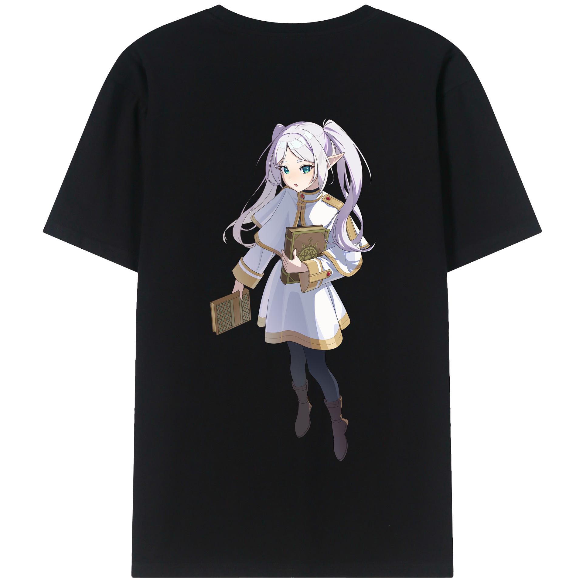 （画像用） 葬送のフリーレン Frieren 綿100％半袖Tシャツ（背面プリント）