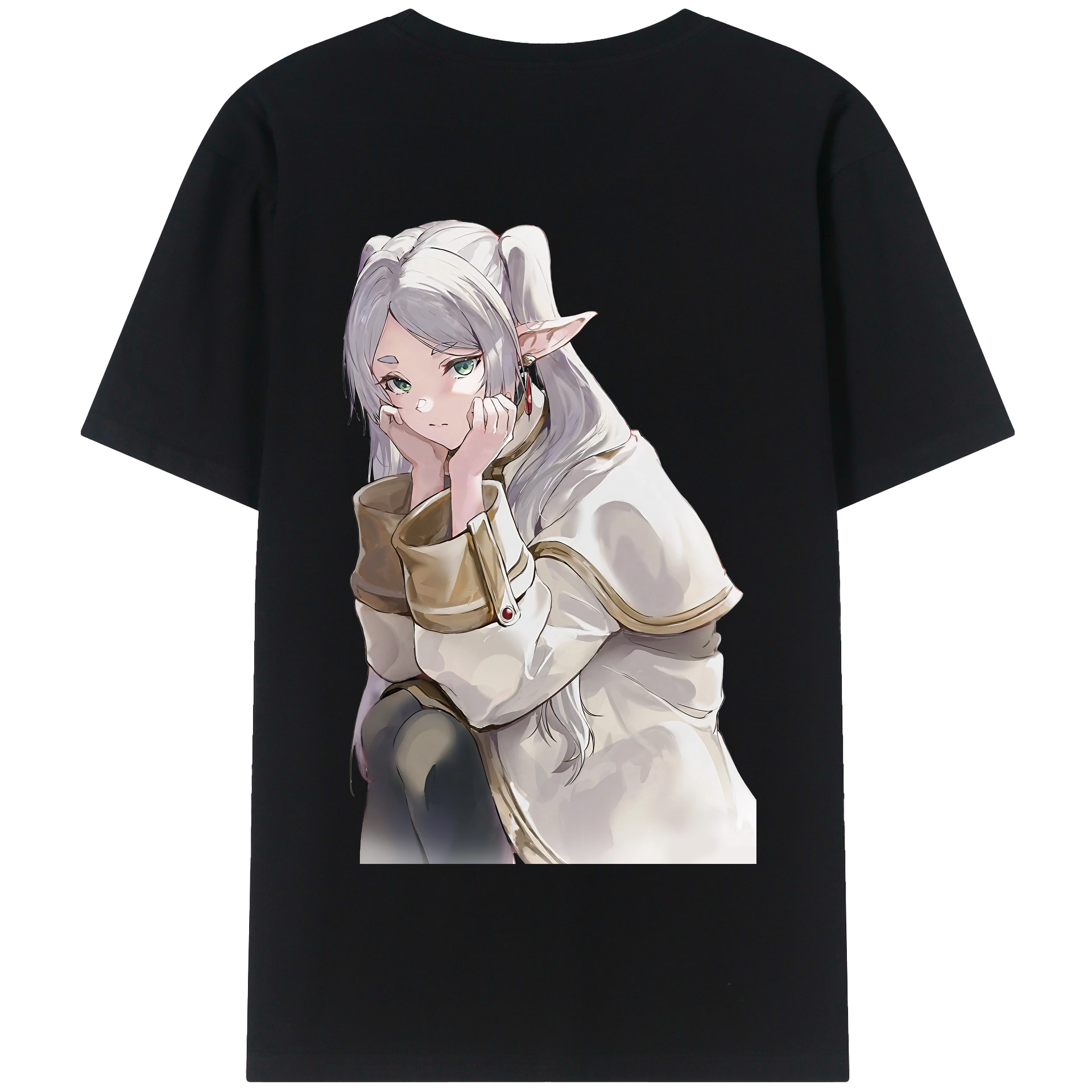 （画像用） 葬送のフリーレン Frieren 綿100％半袖Tシャツ（背面プリント）