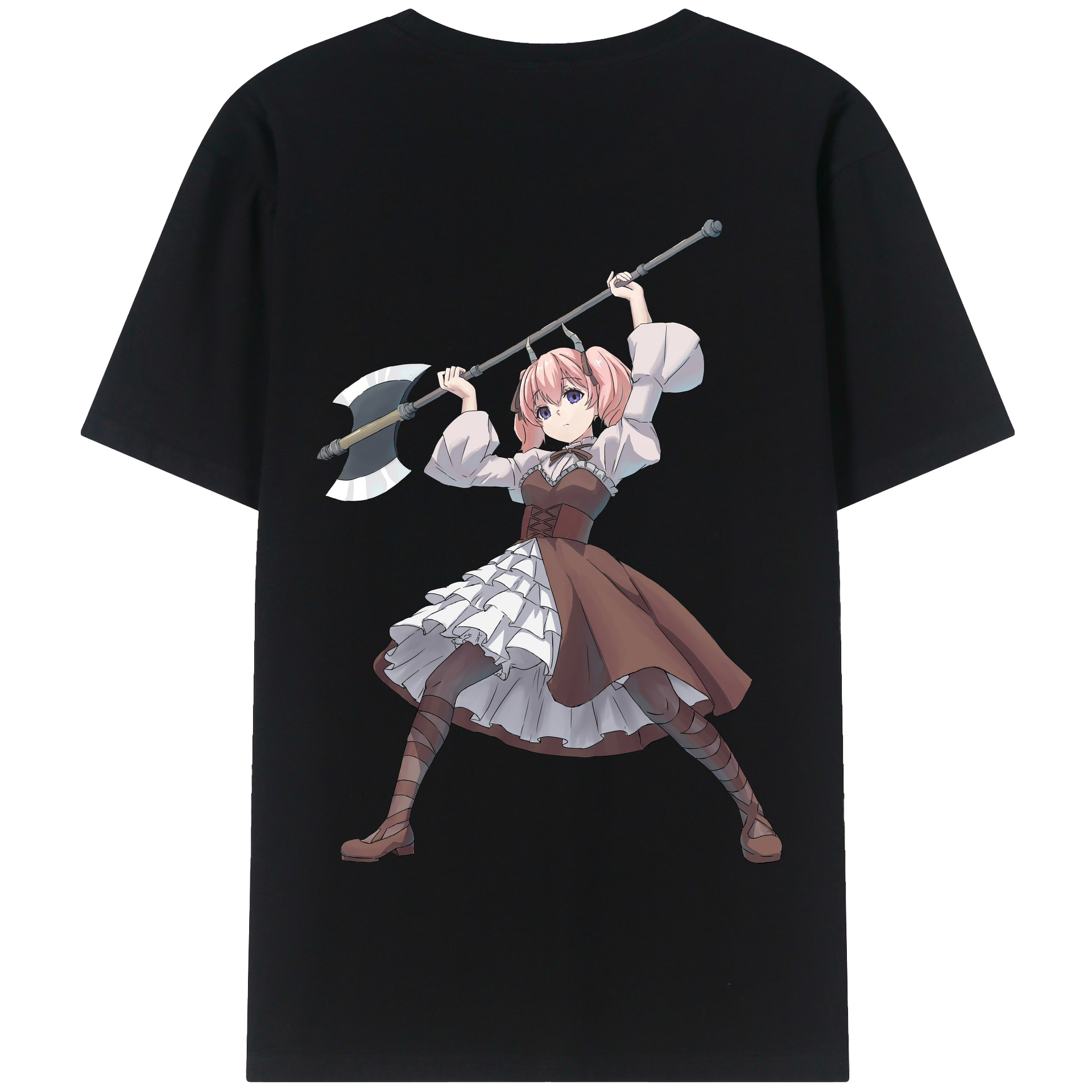 （画像用） 葬送のフリーレン Frieren 綿100％半袖Tシャツ（背面プリント）