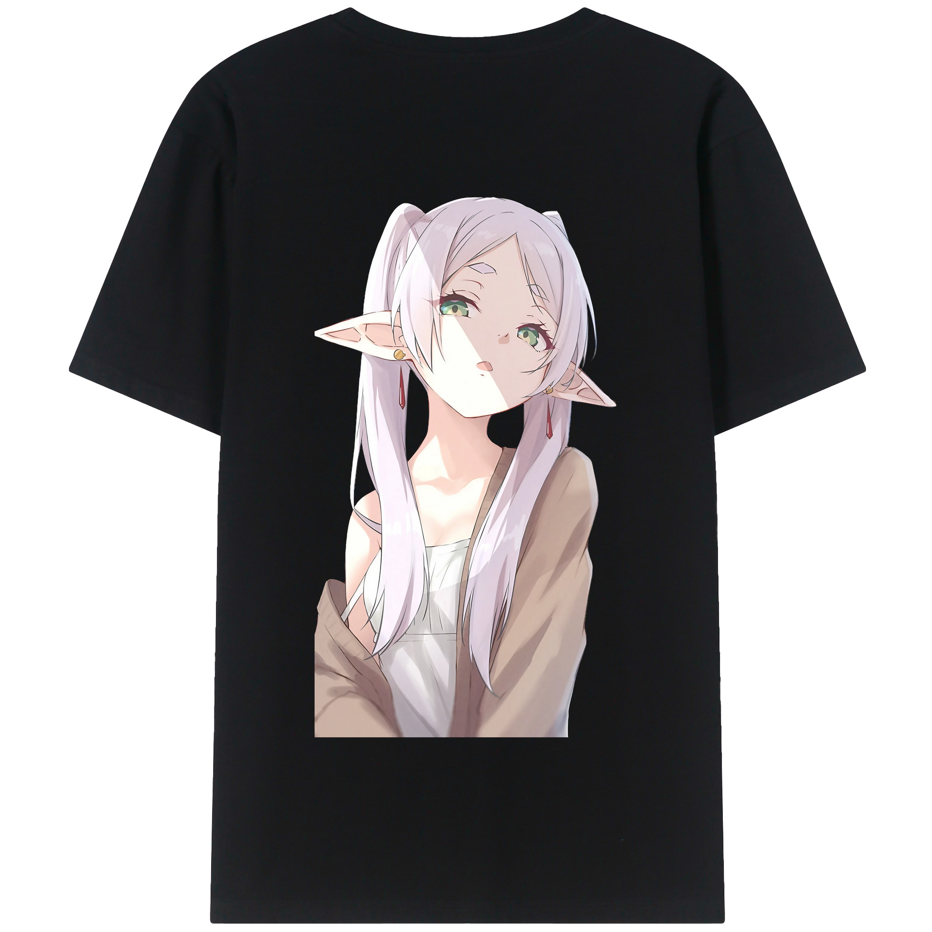 （画像用） 葬送のフリーレン Frieren 綿100％半袖Tシャツ（背面プリント）