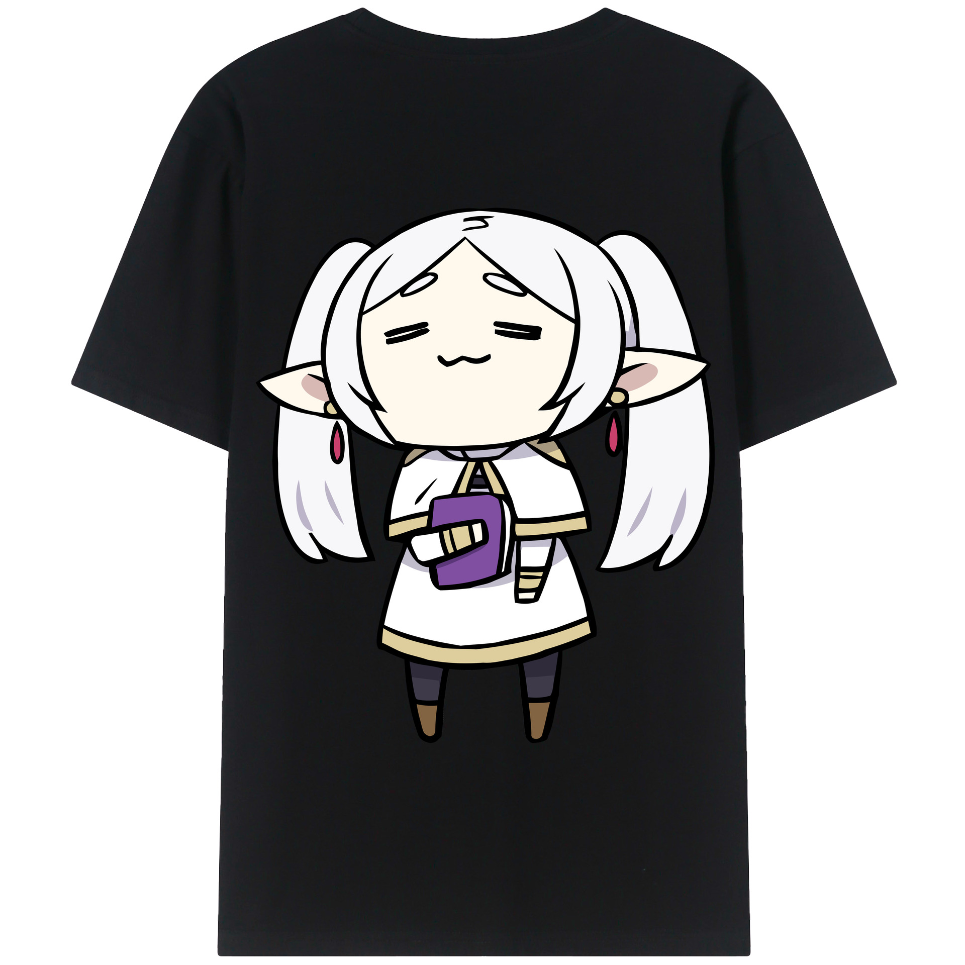 （画像用） 葬送のフリーレン Frieren 綿100％半袖Tシャツ（背面プリント）