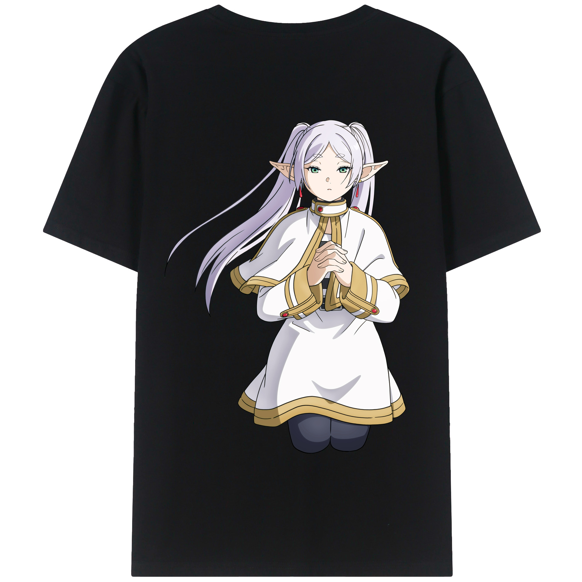 （画像用） 葬送のフリーレン Frieren 綿100％半袖Tシャツ（背面プリント）
