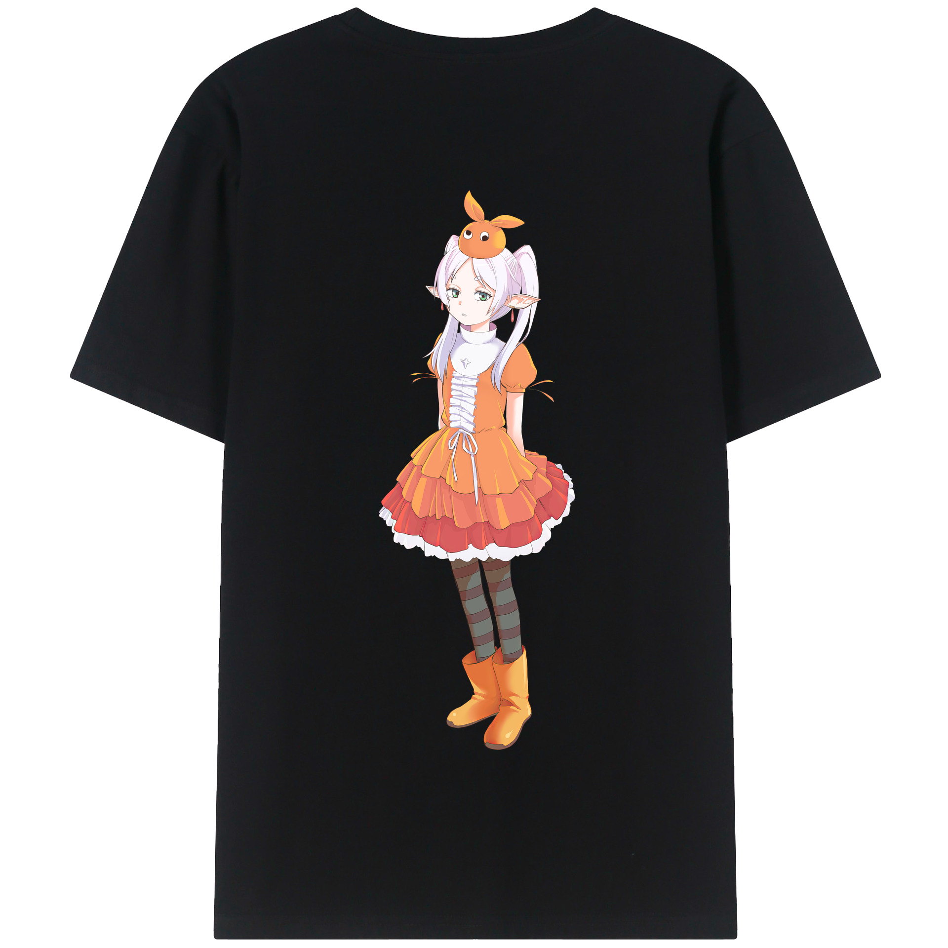 （画像用） 葬送のフリーレン Frieren 綿100％半袖Tシャツ（背面プリント）