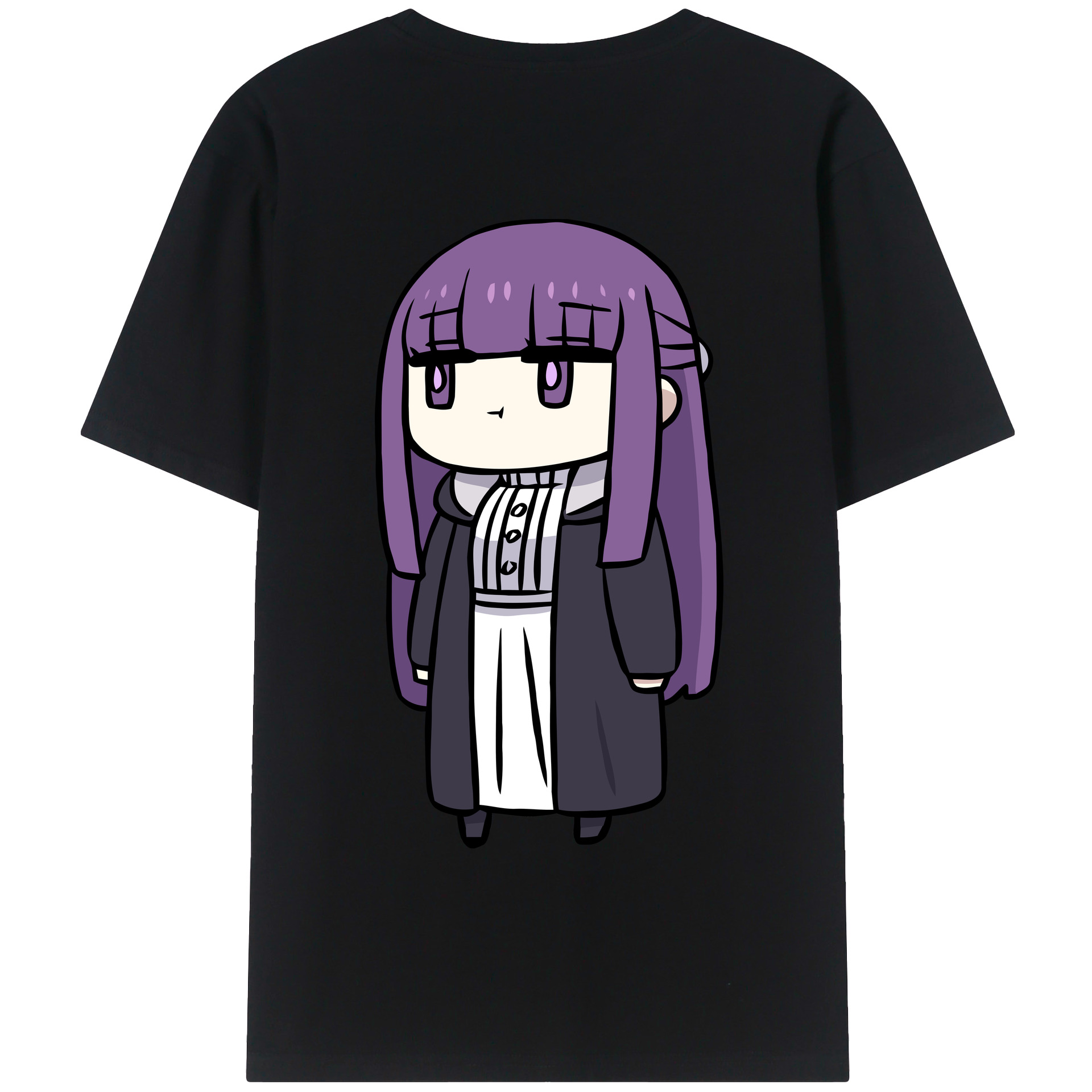（画像用） 葬送のフリーレン Frieren 綿100％半袖Tシャツ（背面プリント）