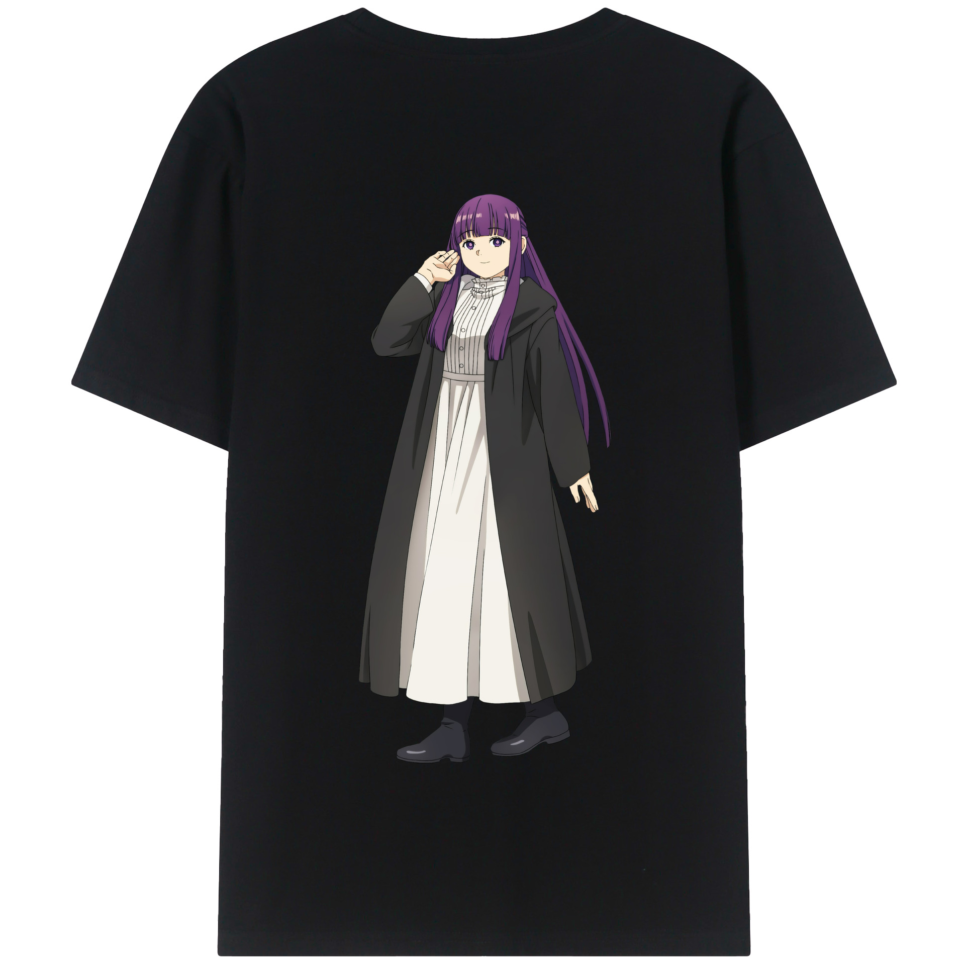 （画像用） 葬送のフリーレン Frieren 綿100％半袖Tシャツ（背面プリント）