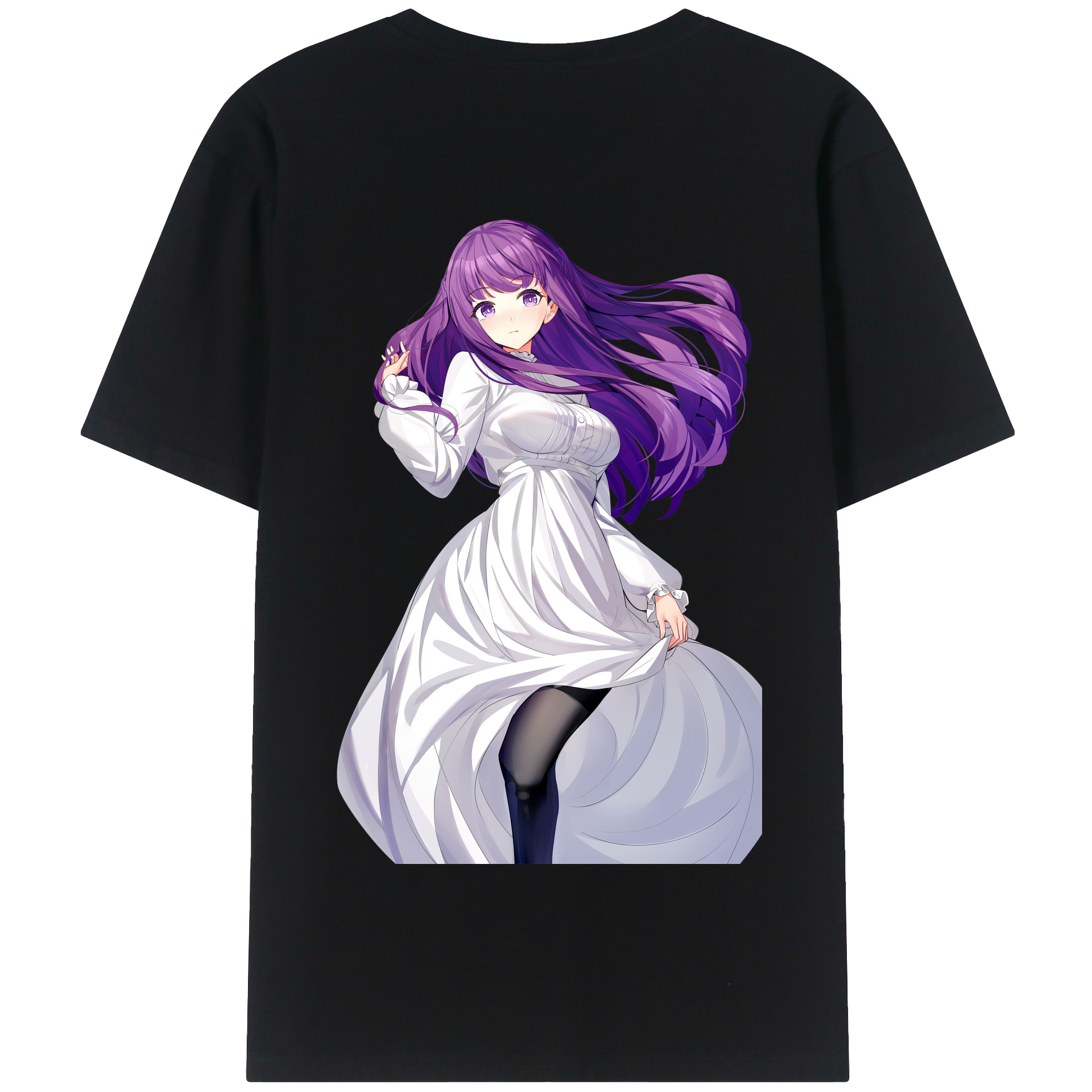 （画像用） 葬送のフリーレン Frieren 綿100％半袖Tシャツ（背面プリント）