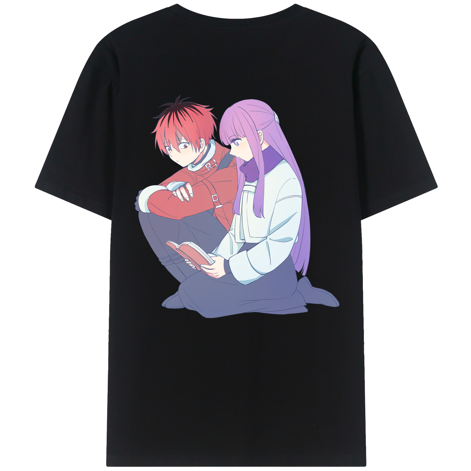 （画像用） 葬送のフリーレン Frieren 綿100％半袖Tシャツ（背面プリント）