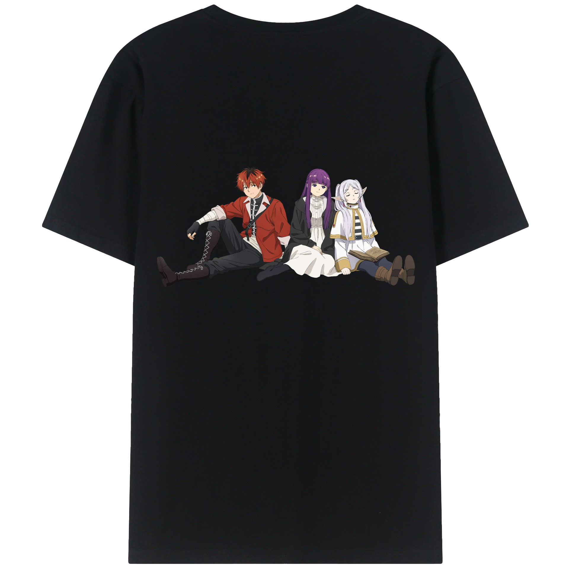 （画像用） 葬送のフリーレン Frieren 綿100％半袖Tシャツ（背面プリント）