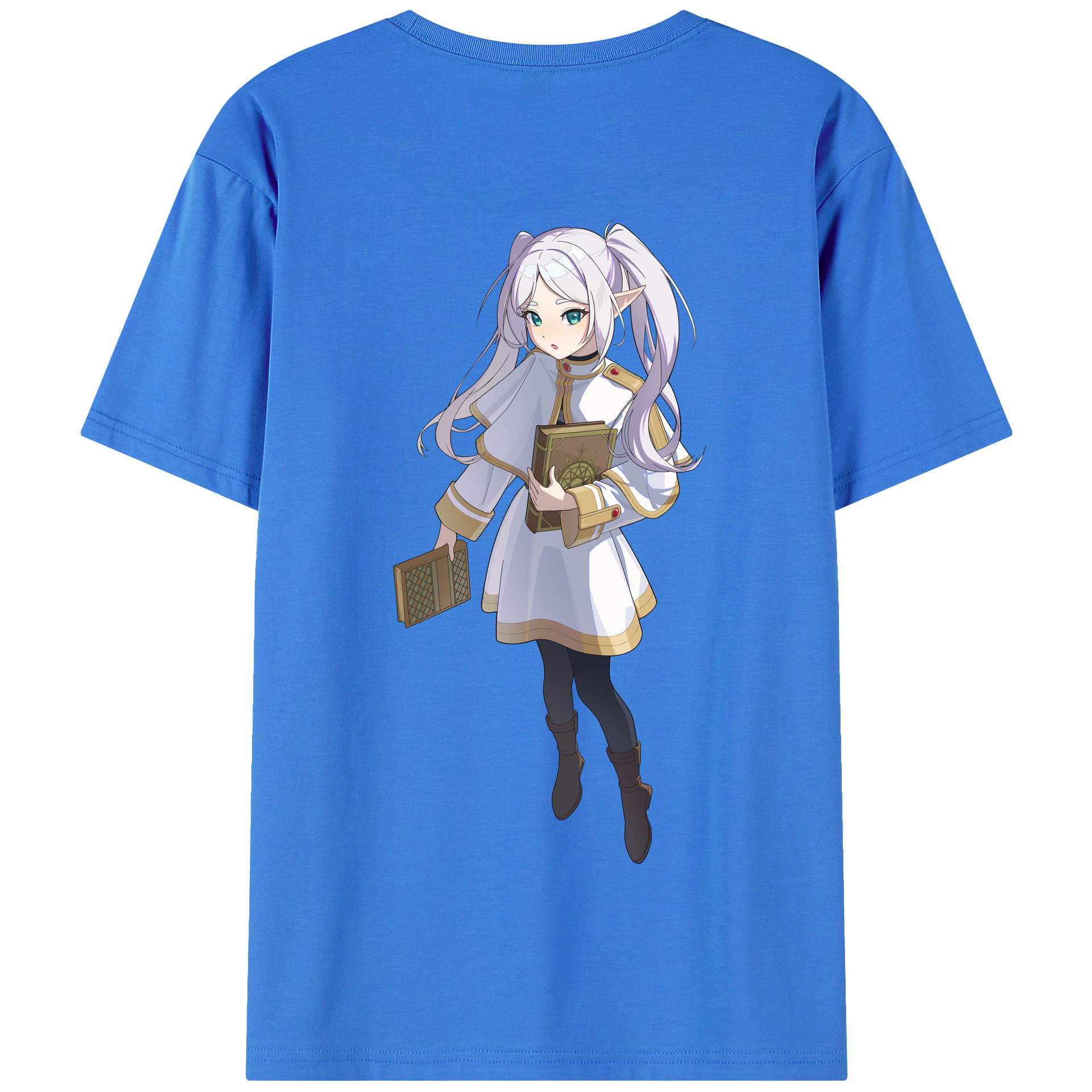 （画像用） 葬送のフリーレン Frieren 綿100％半袖Tシャツ（背面プリント）