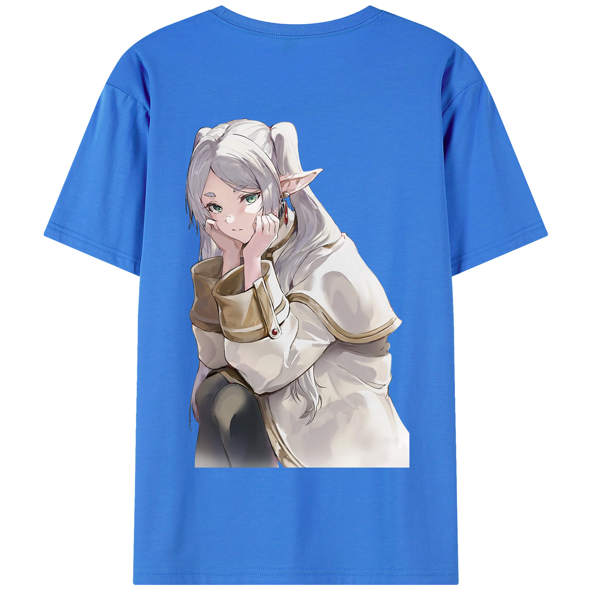 （画像用） 葬送のフリーレン Frieren 綿100％半袖Tシャツ（背面プリント）